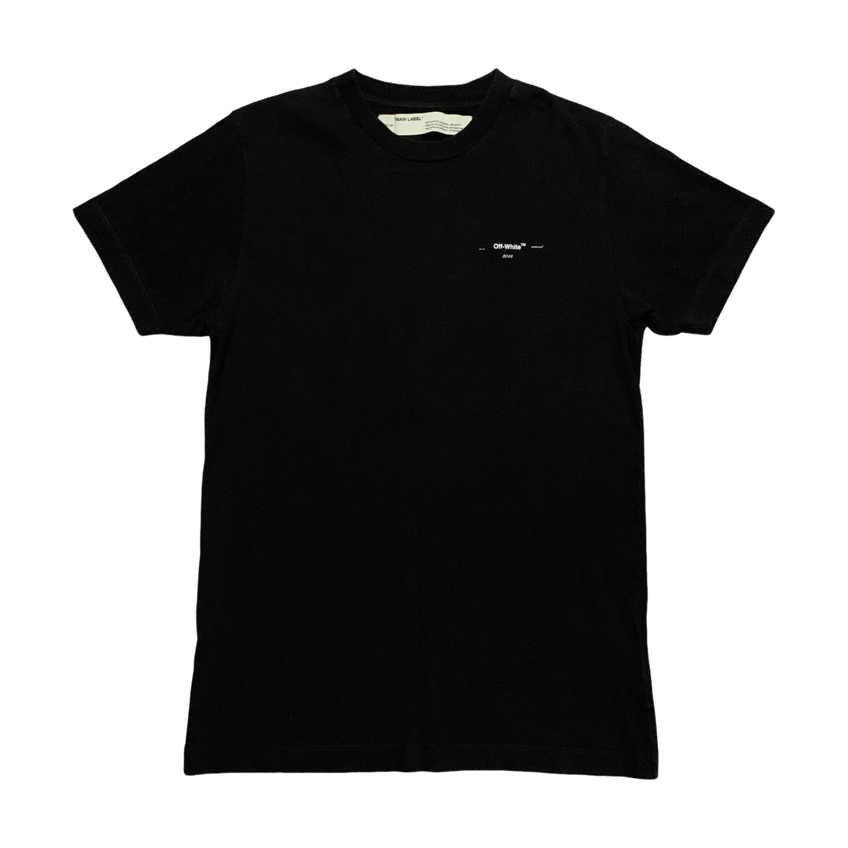 Off White Small Arrows Black Tee Virgil Abloh (OMAA027R20185032)