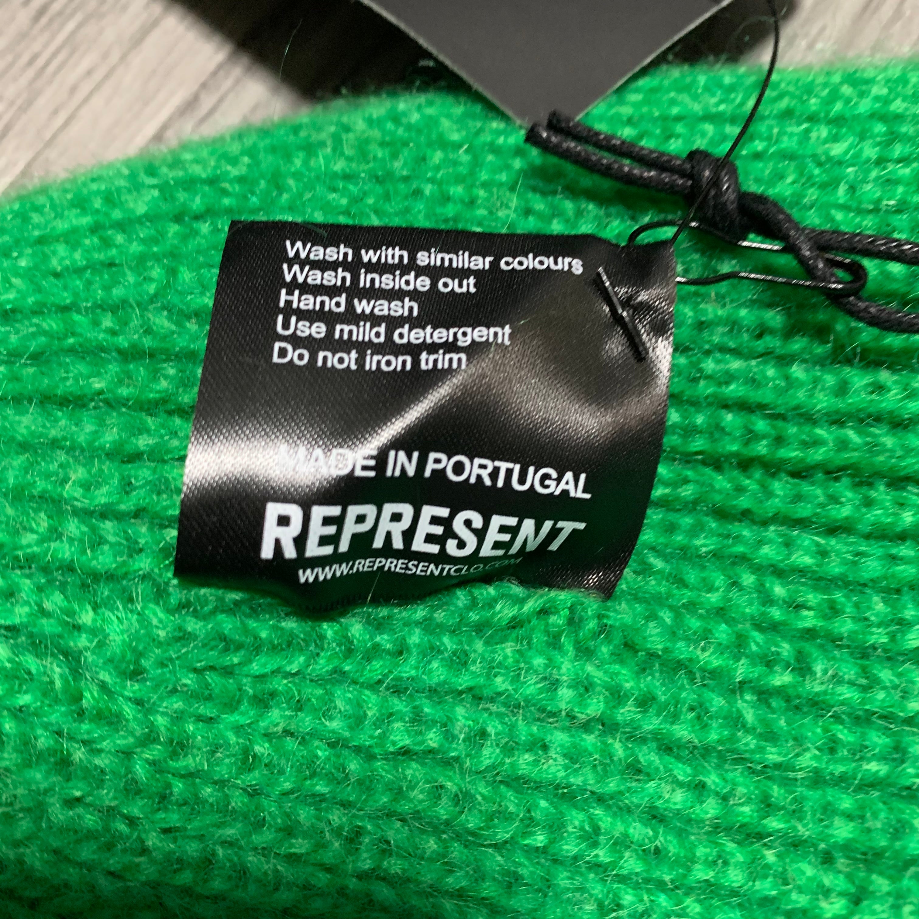 Represent Beanie Island Green Mohair Beanie Hat