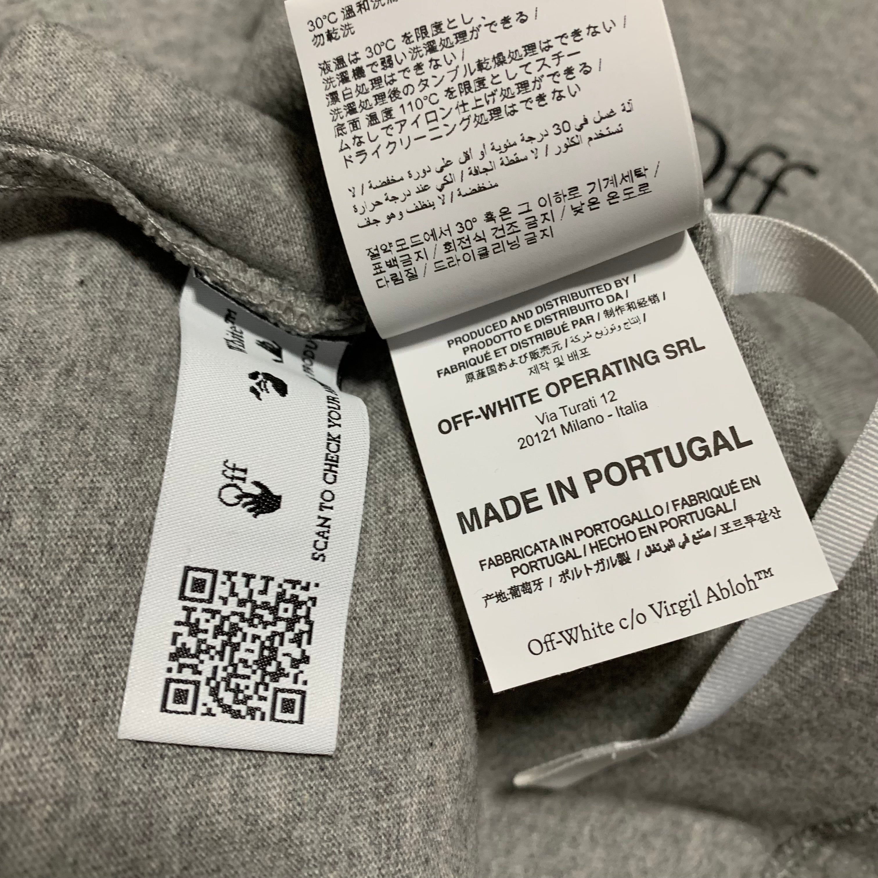 Off White Medium Degrade Arrows Grey Tee Virgil Abloh