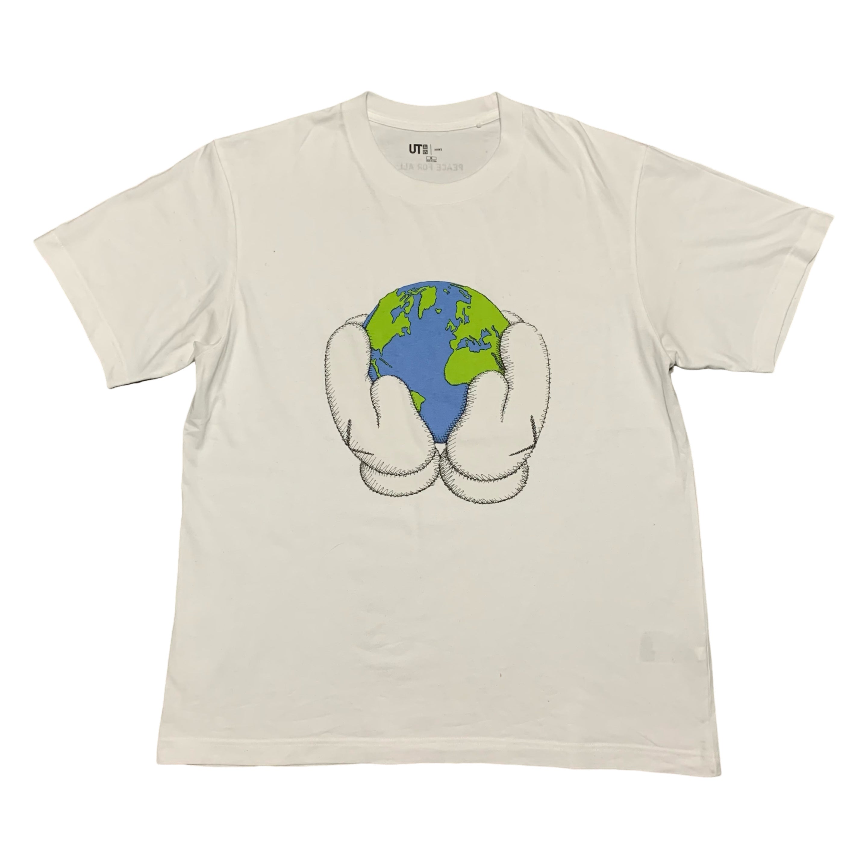 KAWS Medium Peace For All White Tee Uniqlo