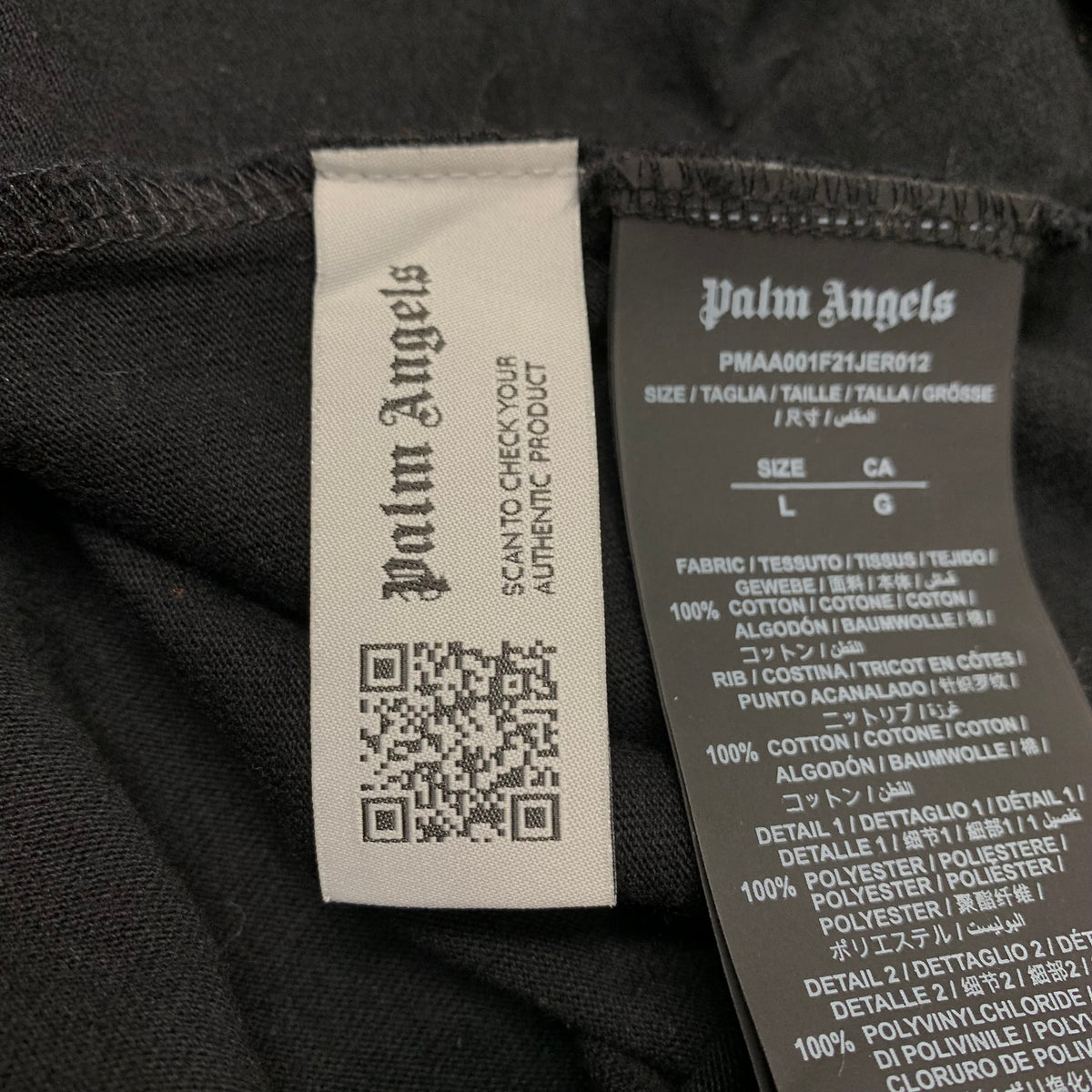 Palm Angels Large Tee Logo Black T-Shirt