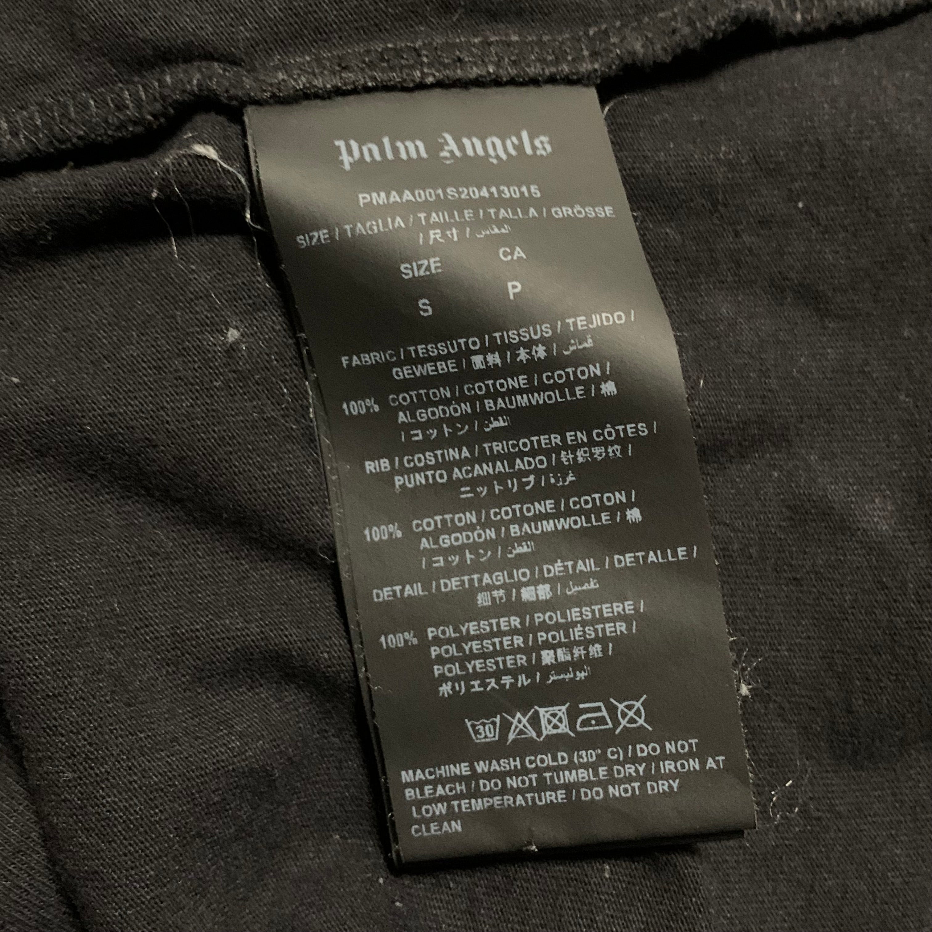 Palm Angels Small Heart Back Graphic Black Tee