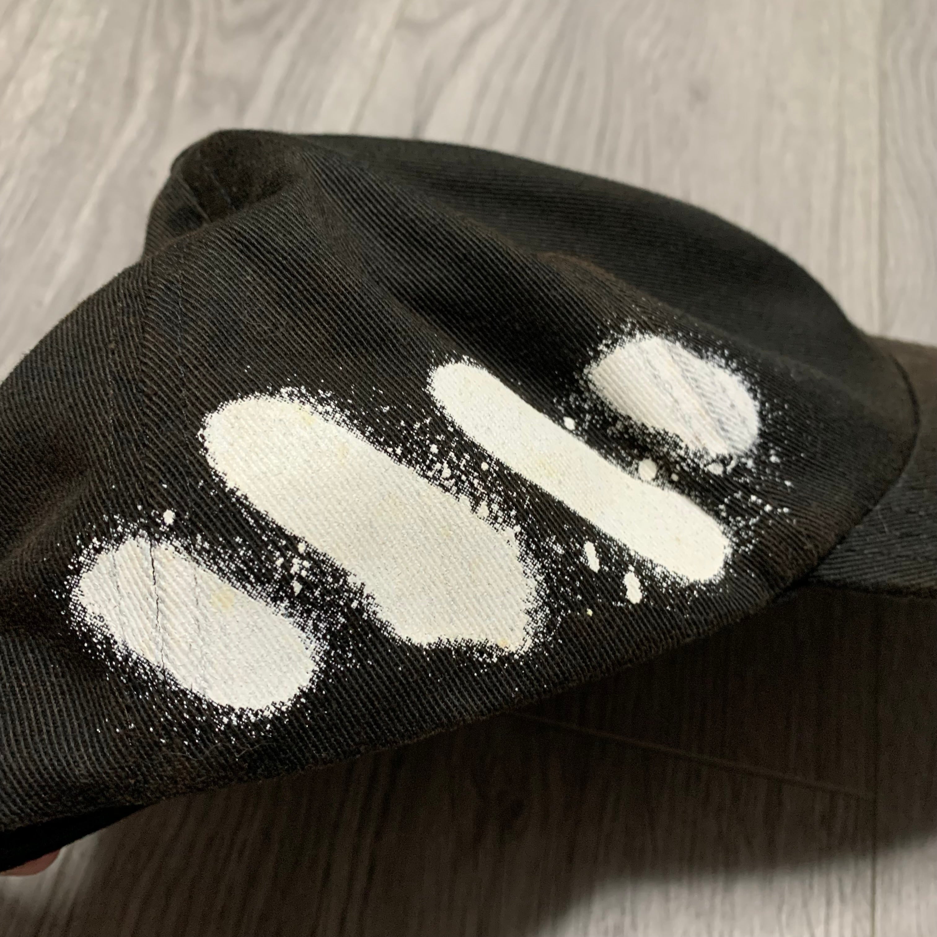 Off White Hat Spray Paint Diagonal Black Cap Virgil Abloh