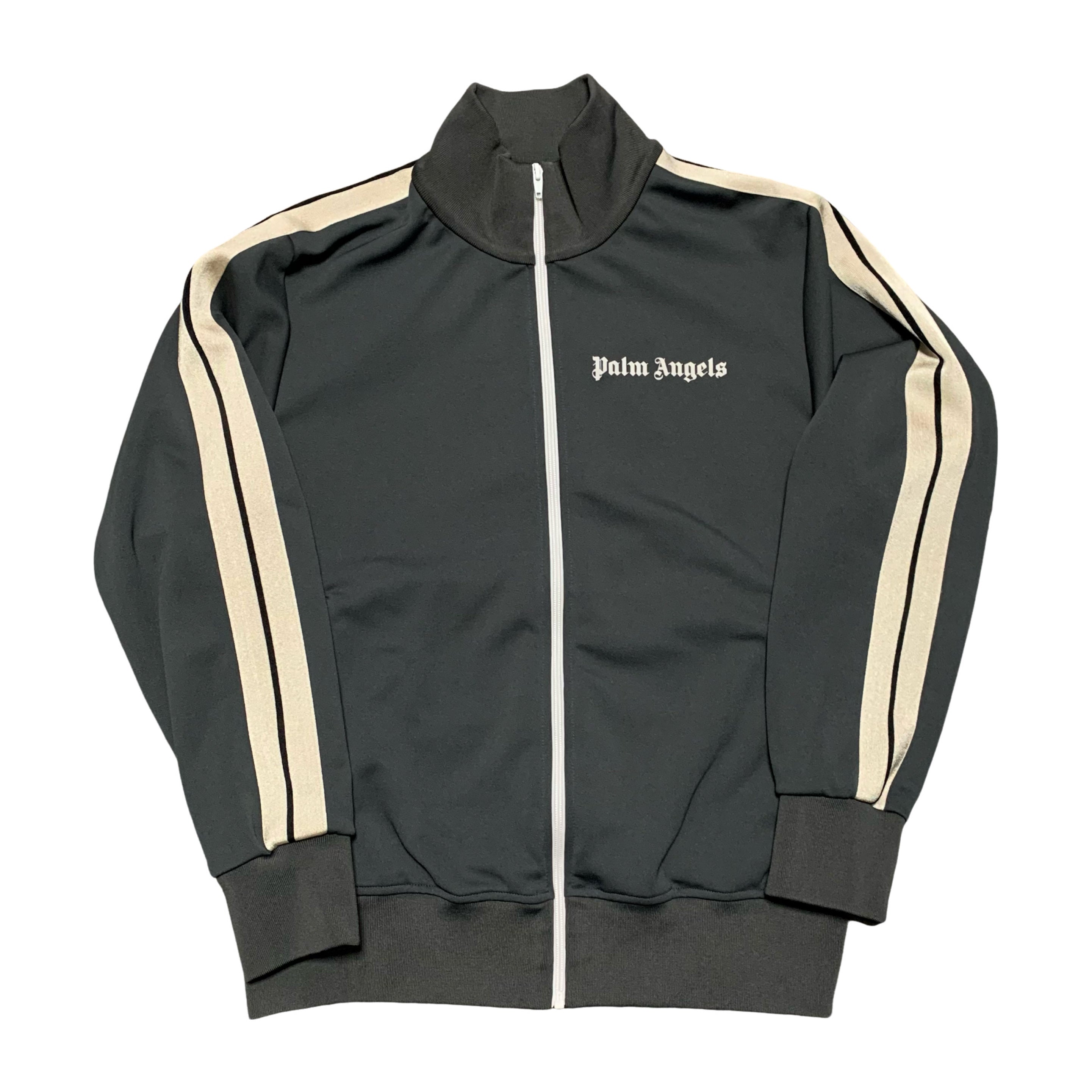 Palm Angels Large Grey Classic Track Jacket Top