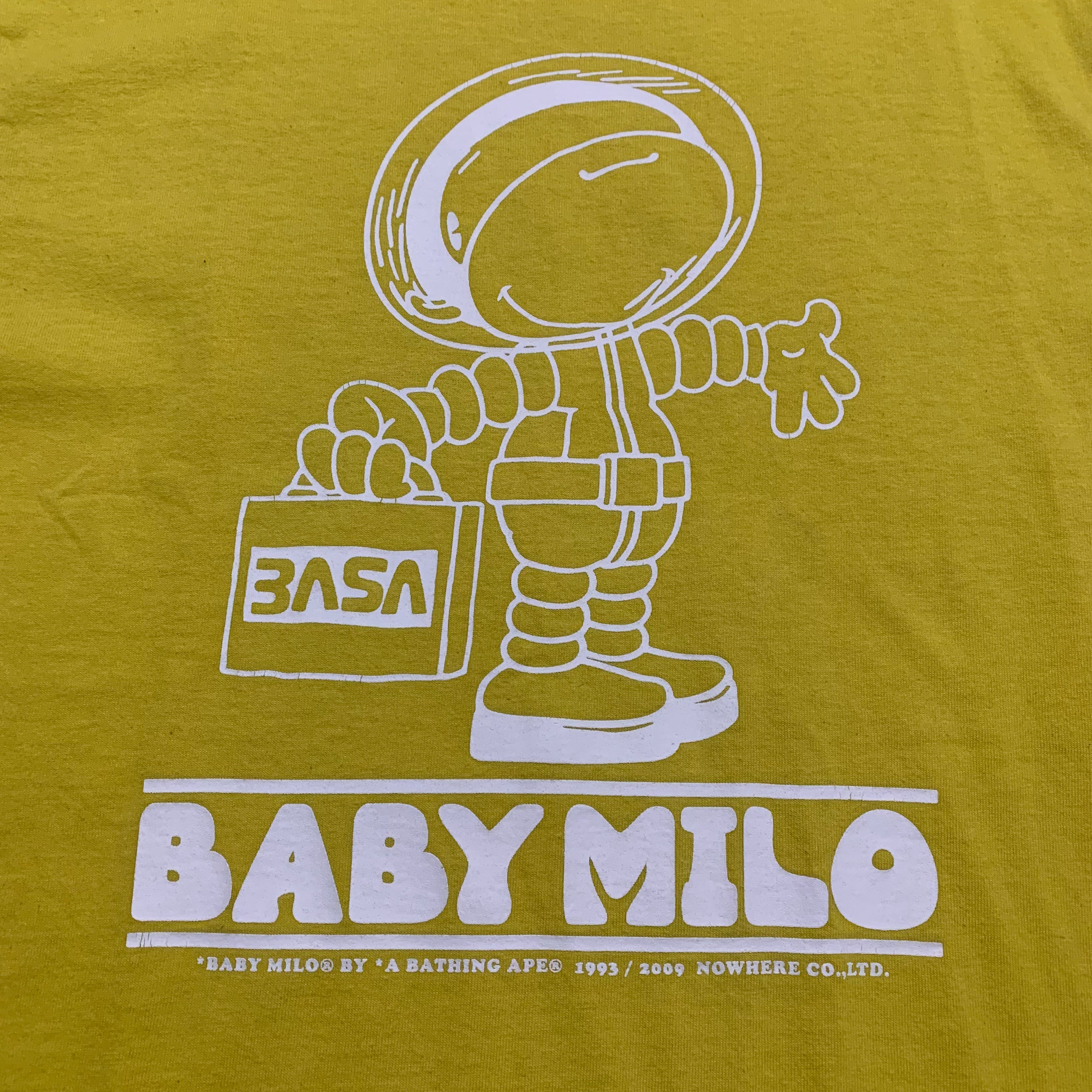 Bape Medium Baby Milo Yellow Tee A Bathing Ape