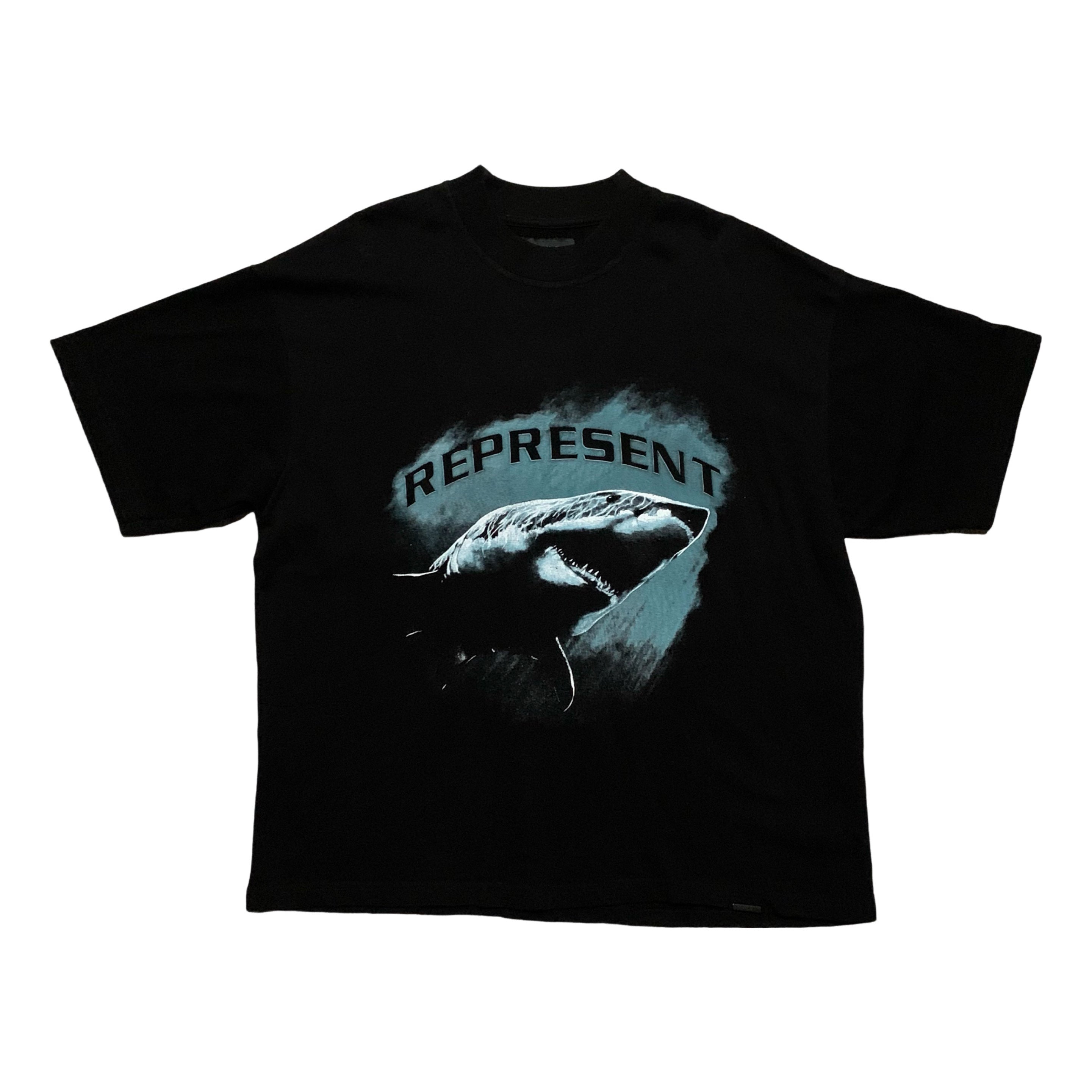 Represent Large Shark Jet Black Tee