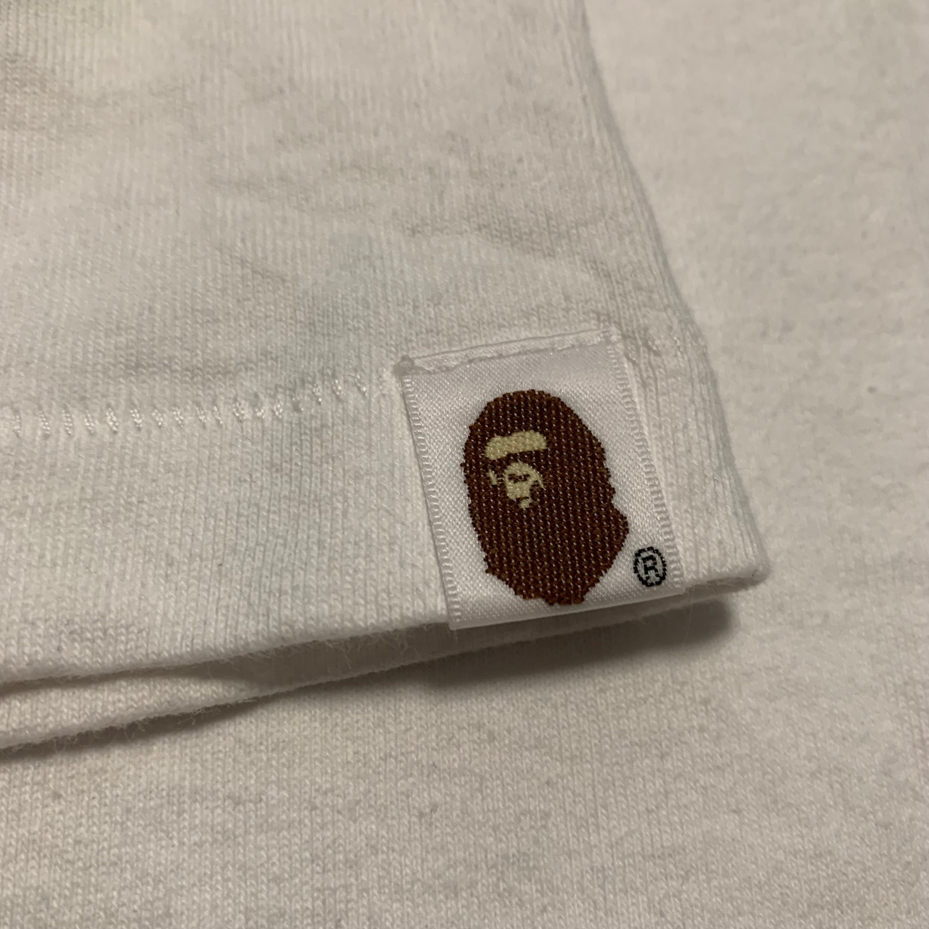 Bape XL Ape Head Multi White Tee A Bathing Ape