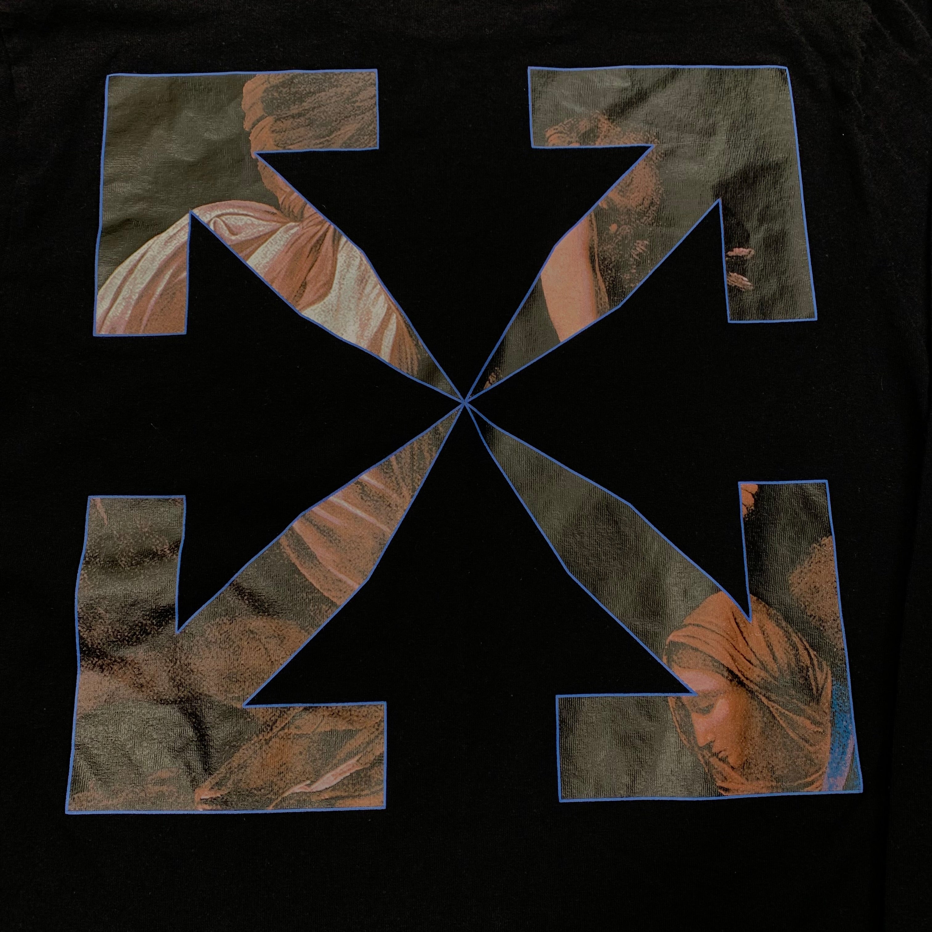 Off White Small Long Sleeve Caravaggio Arrows Black T-Shirt Virgil Abloh