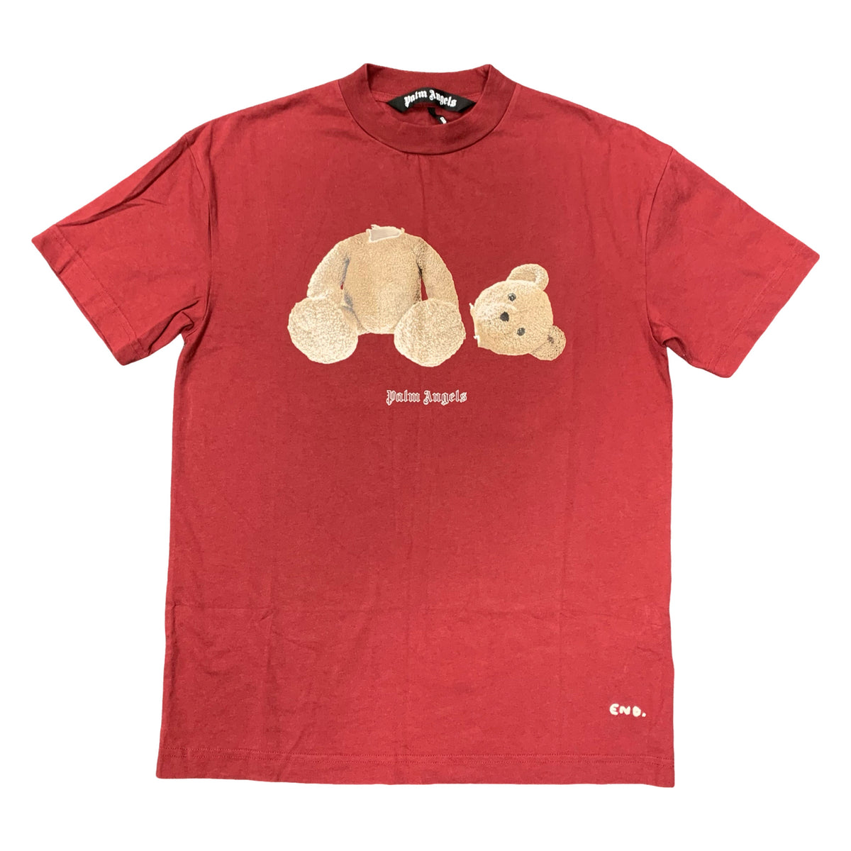 Palm Angels Small Tee Bear Classic Burgundy T-Shirt End Clothing Limited Edition