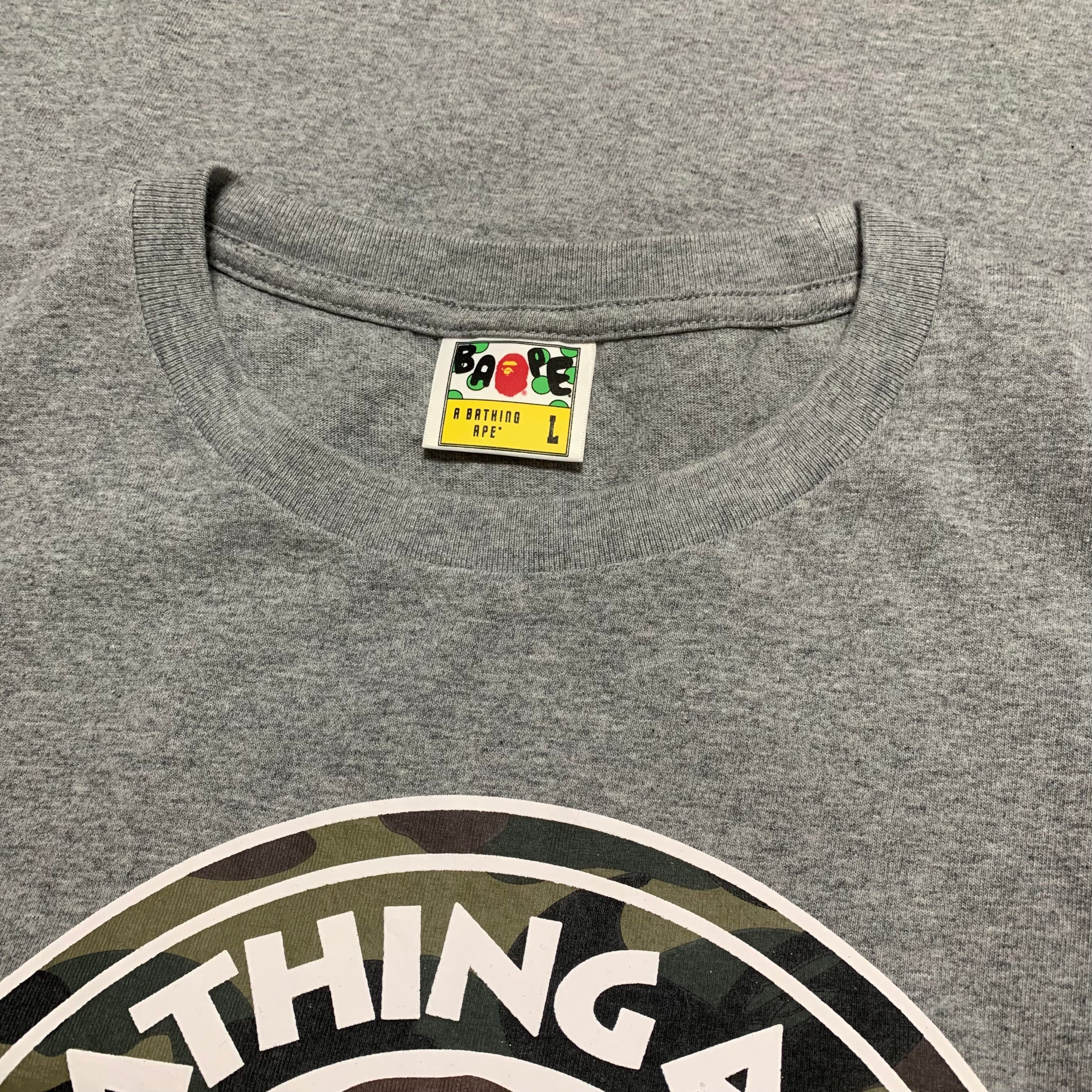 Bape Large Busy Works 1st Camo Grey Tee