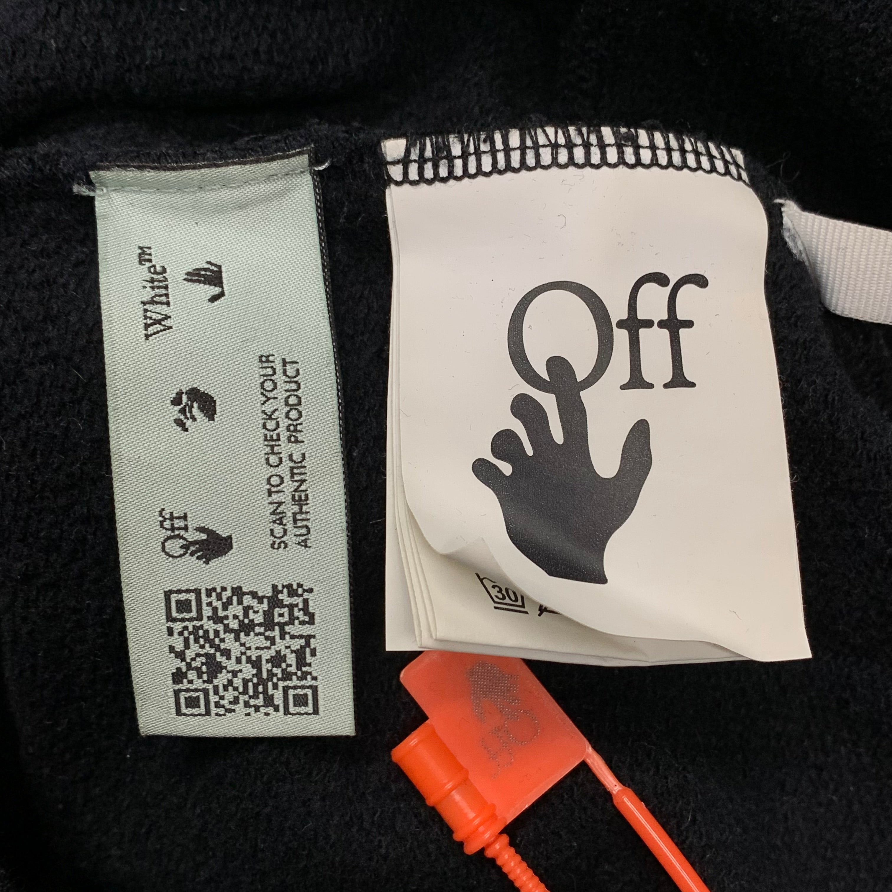 Off White Small Hoodie Pink Marker Arrows Black Hoodie Virgil Abloh