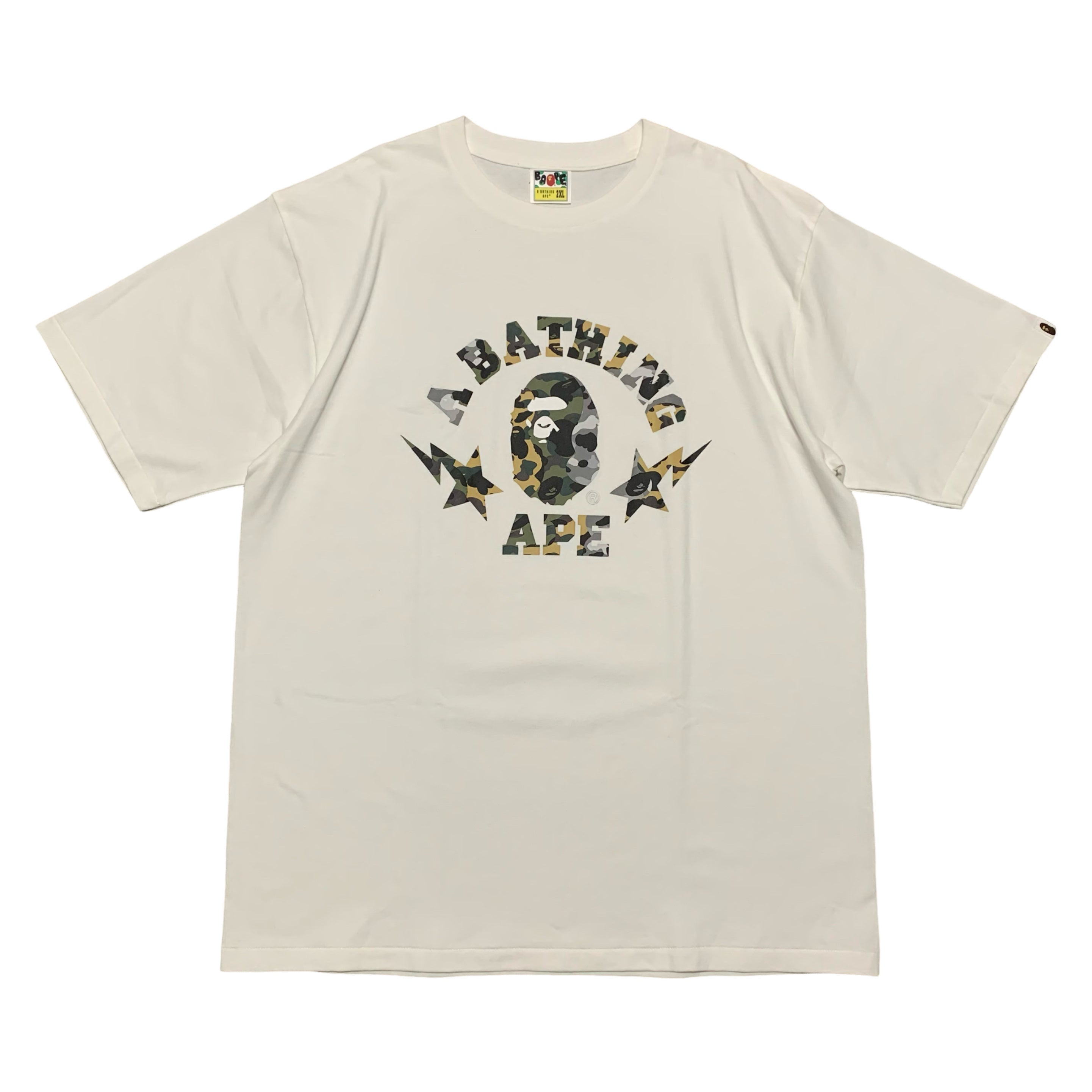 Bape 2XL College Camo Sta White Tee A Bathing Ape XXL