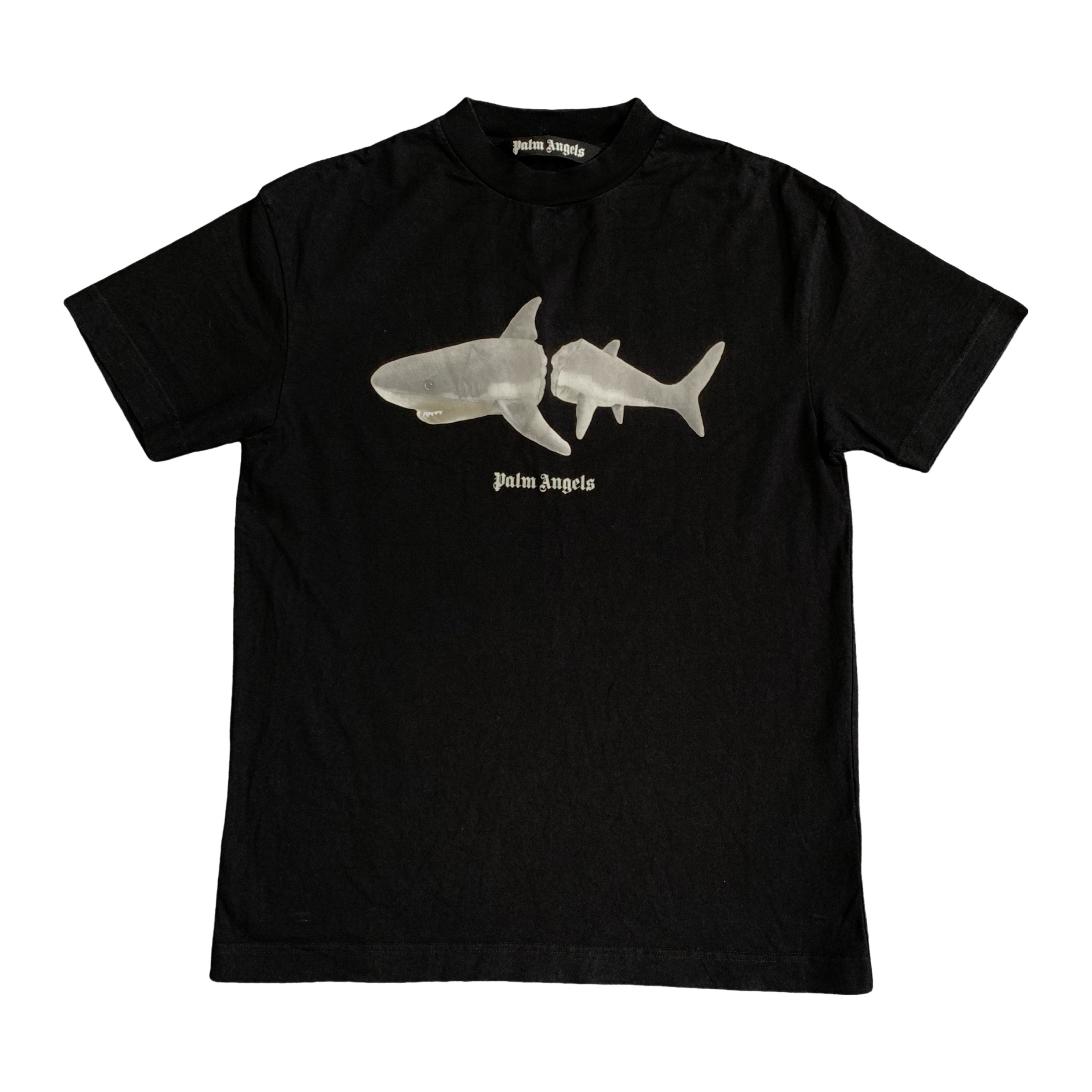 Palm Angels Small Tee Shark Split Black T-Shirt