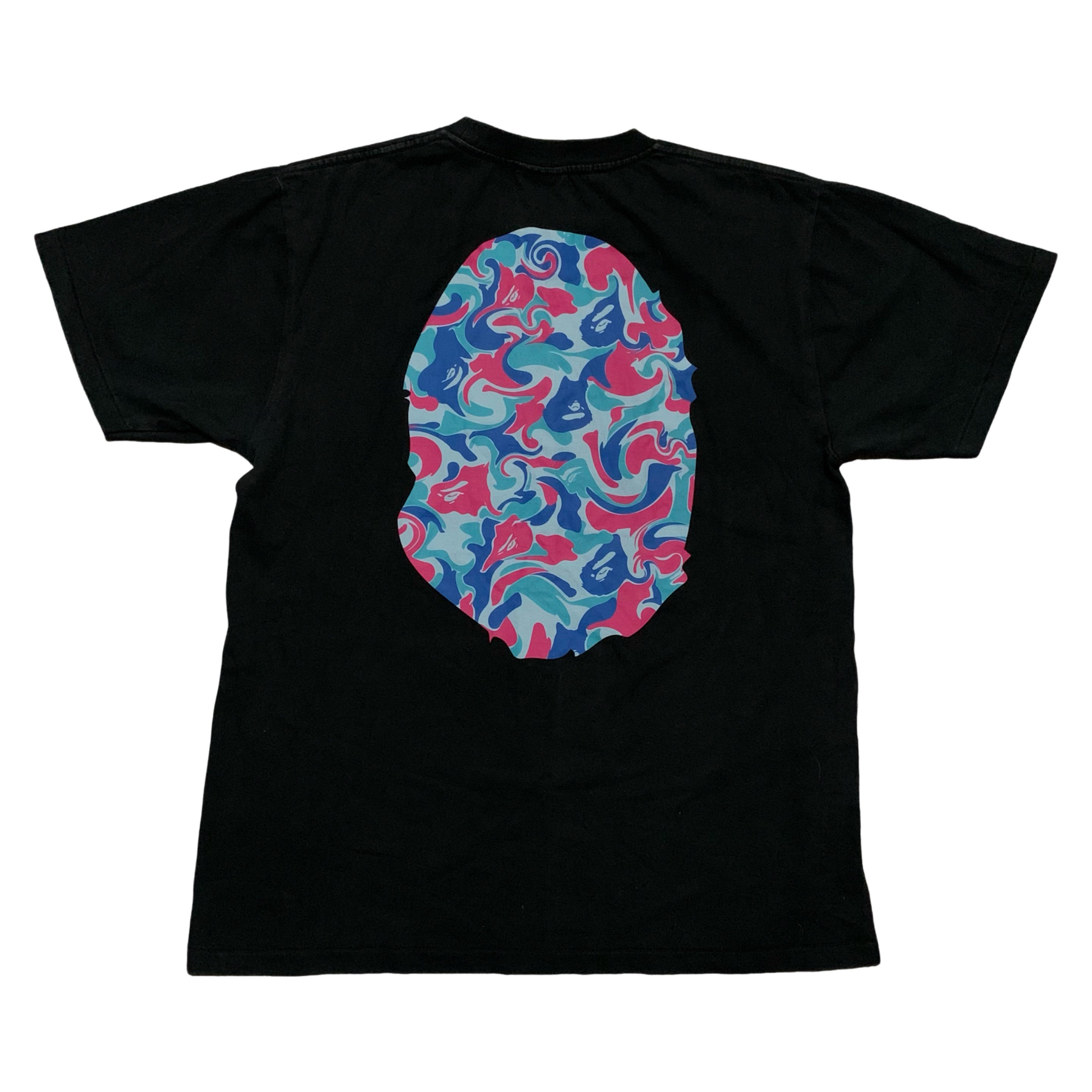 Bape Medium Marble Camo Black Tee A Bathing Ape