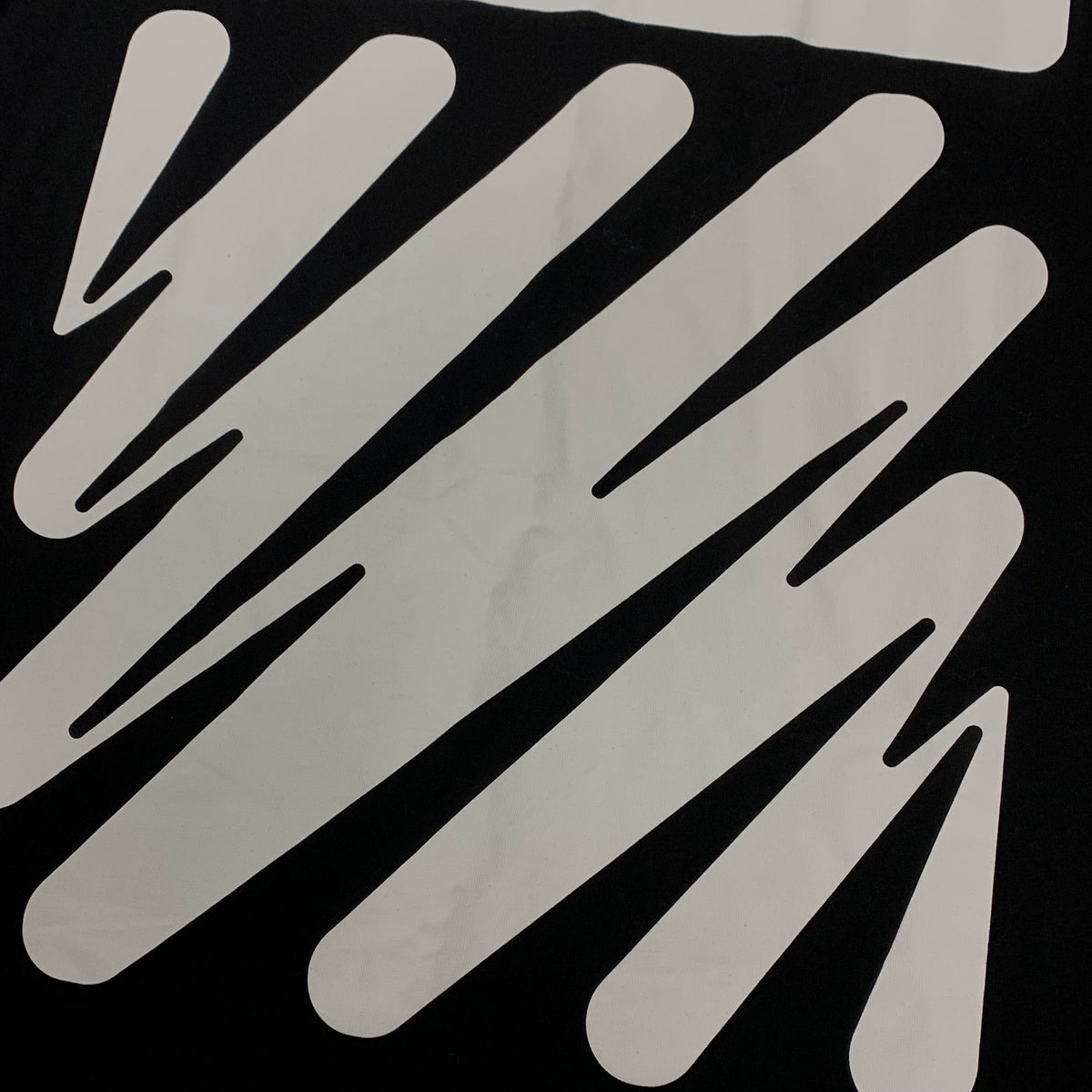 Off White XL Tee Wave Diag Black T-Shirt Virgil Abloh