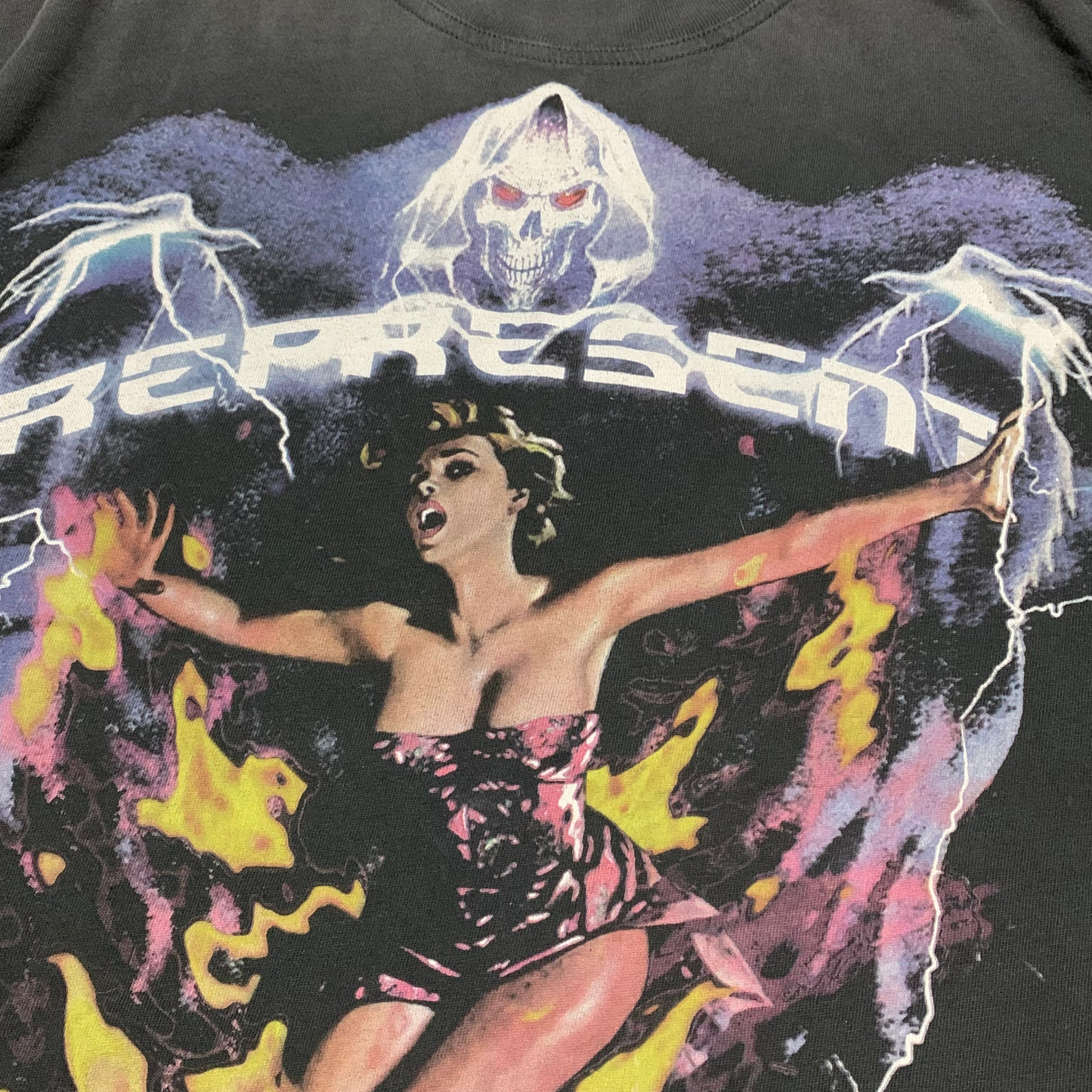 Represent Large Spirit Reaper Vintage Black Tee