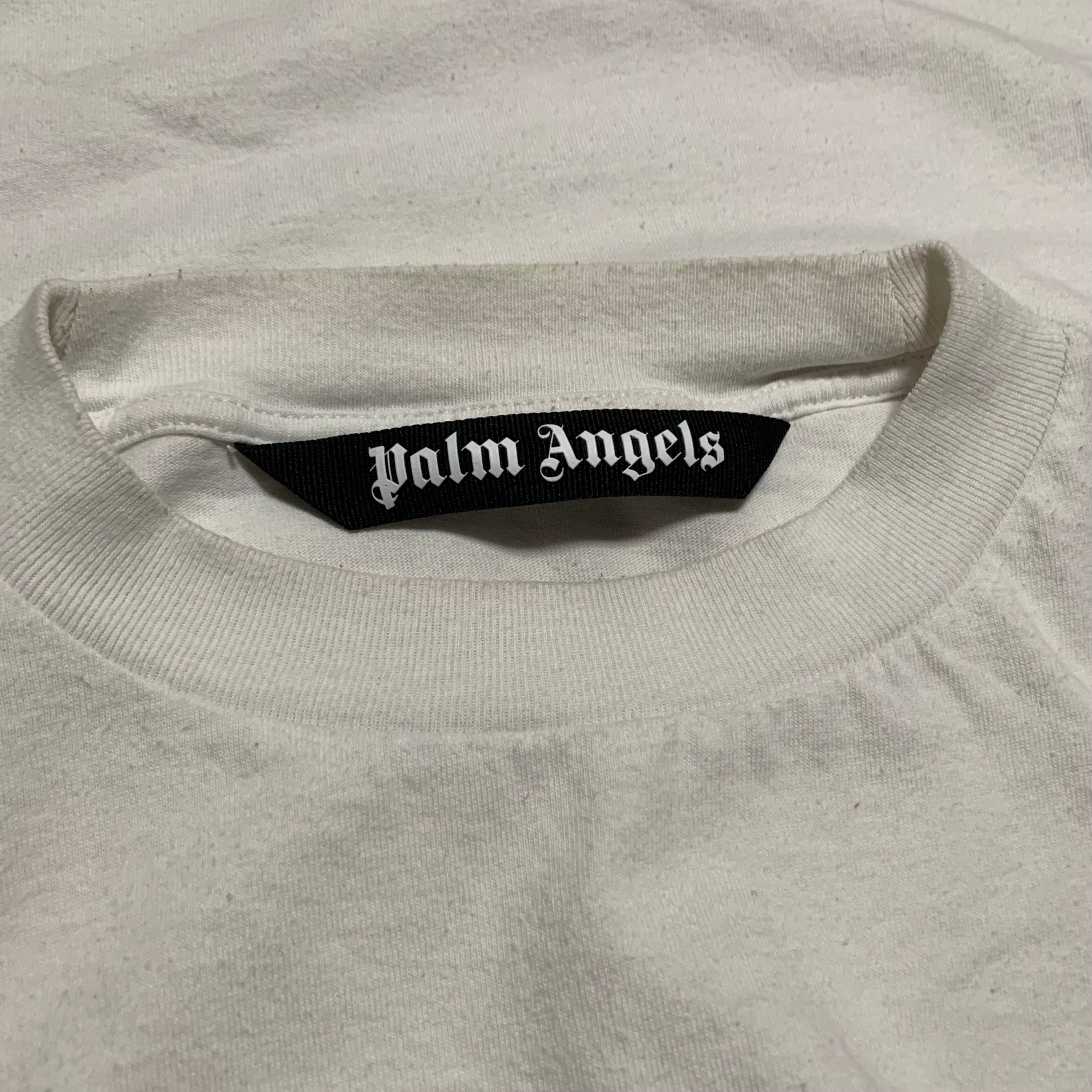 Palm Angels Medium Paris Sprayed White Tee