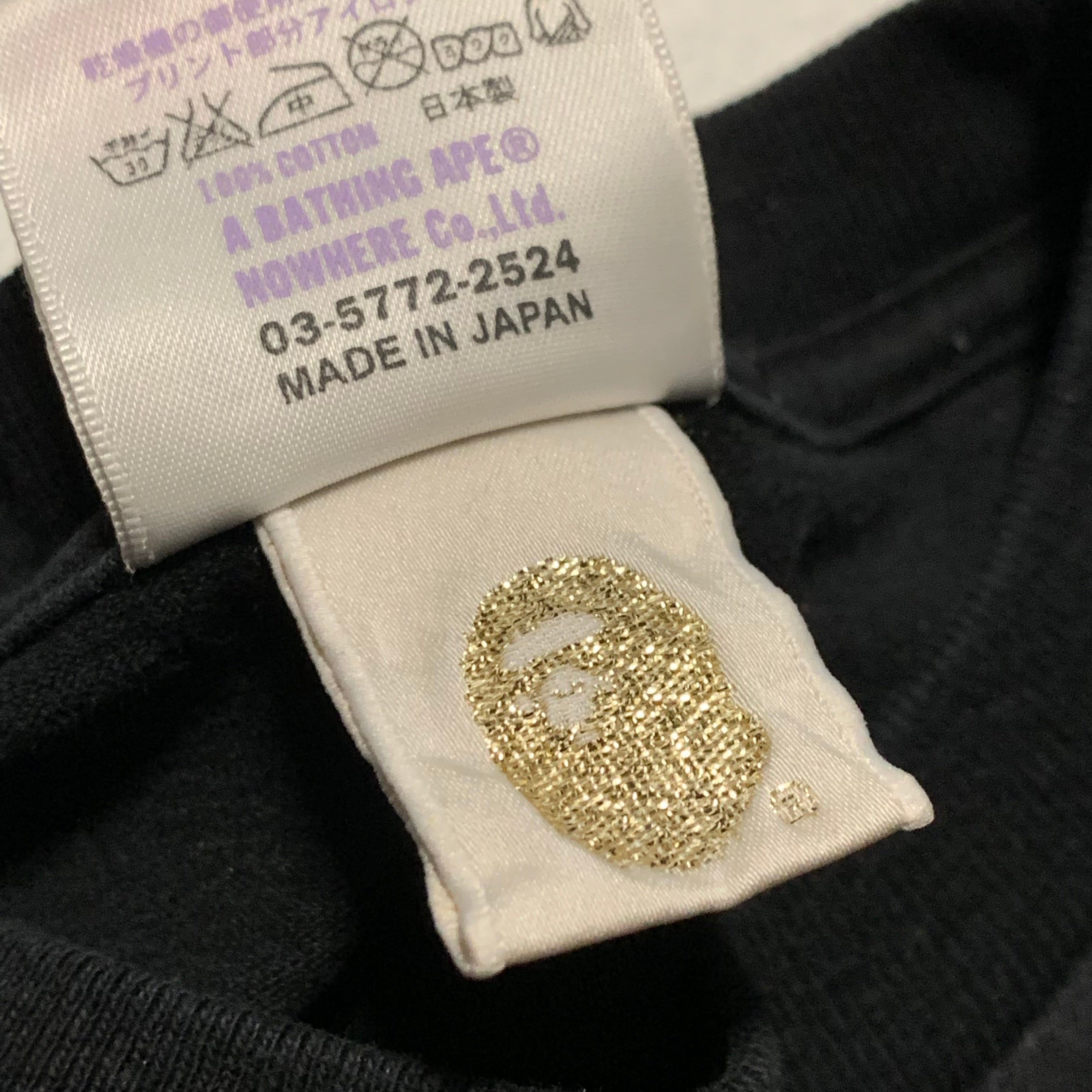 Bape Medium Big Mad Face Ape Head Black Tee A Bathing Ape 2006