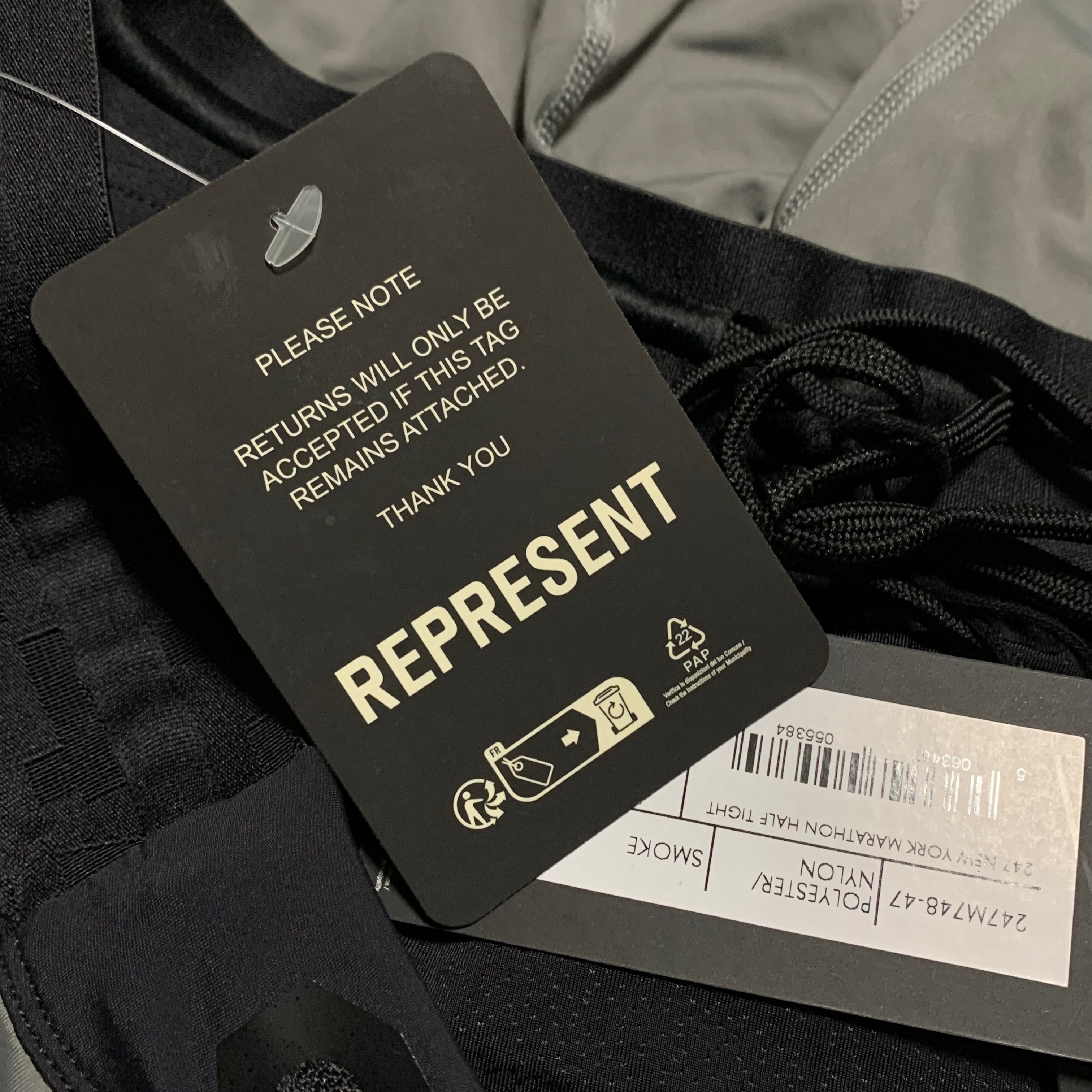 Represent Large Shorts 247 New York Half Tight Smoke Grey Bottoms