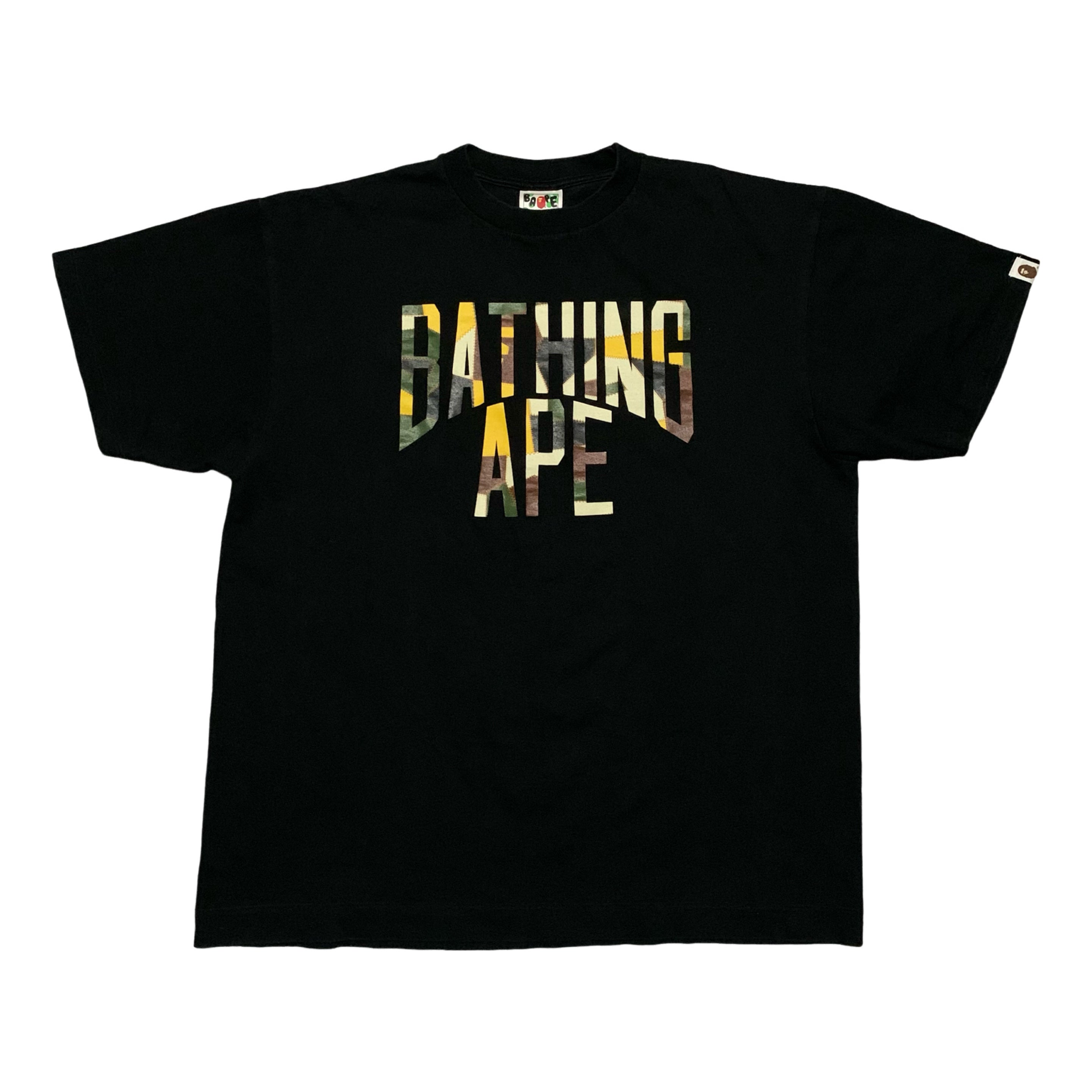 Bape XL Bathing Ape Camo Black Tee