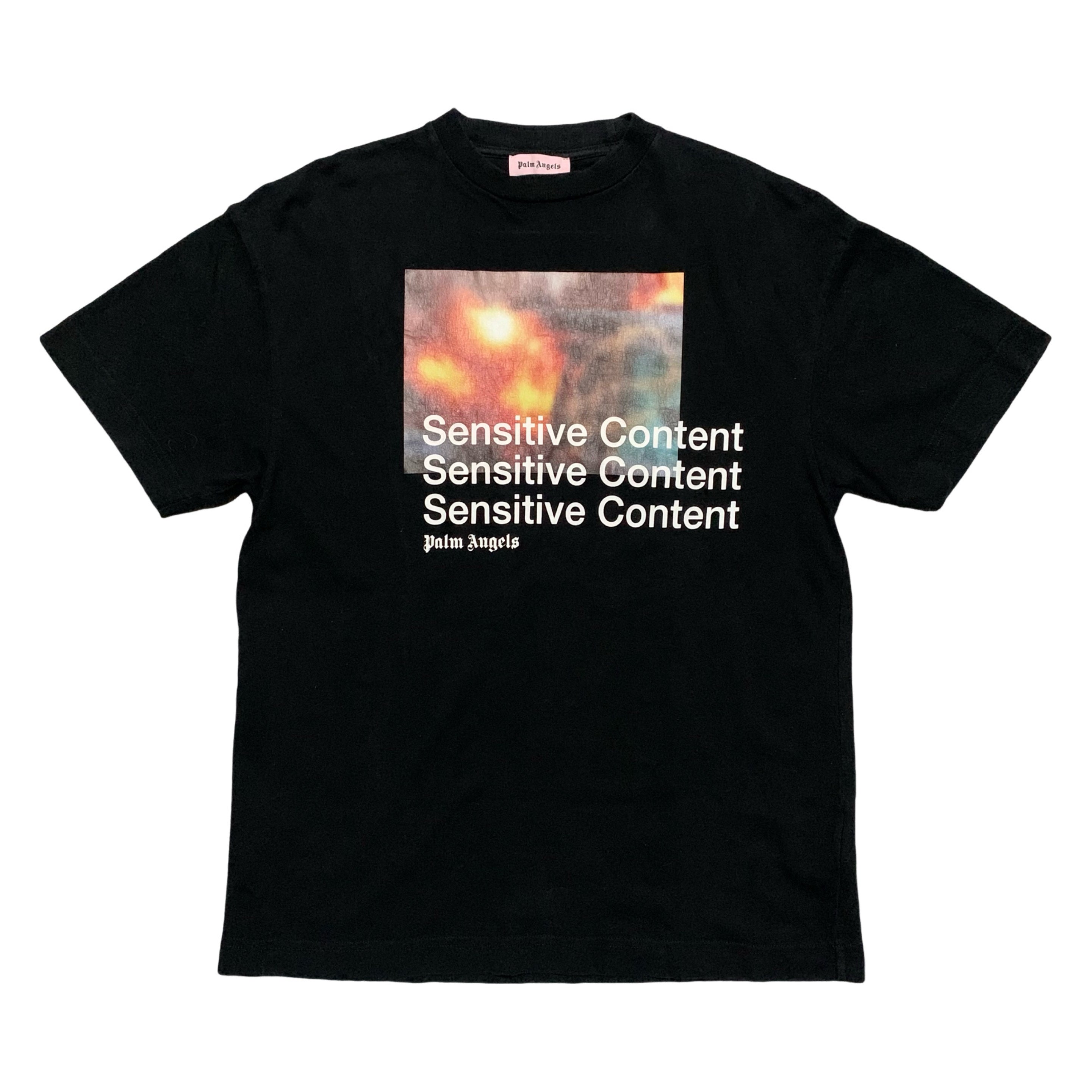 Palm Angels Small Sensitive Content Black Tee