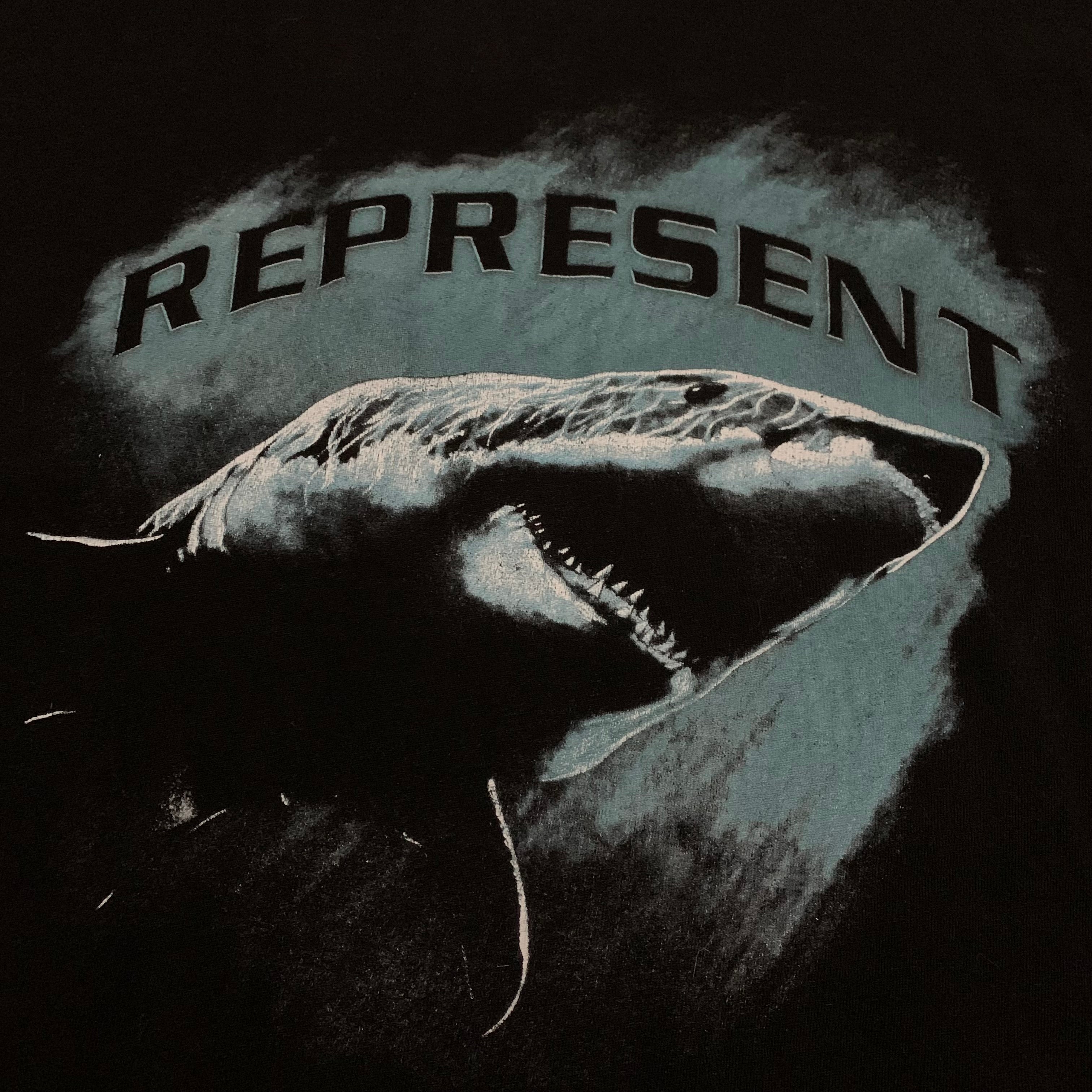 Represent Large Shark Jet Black Tee