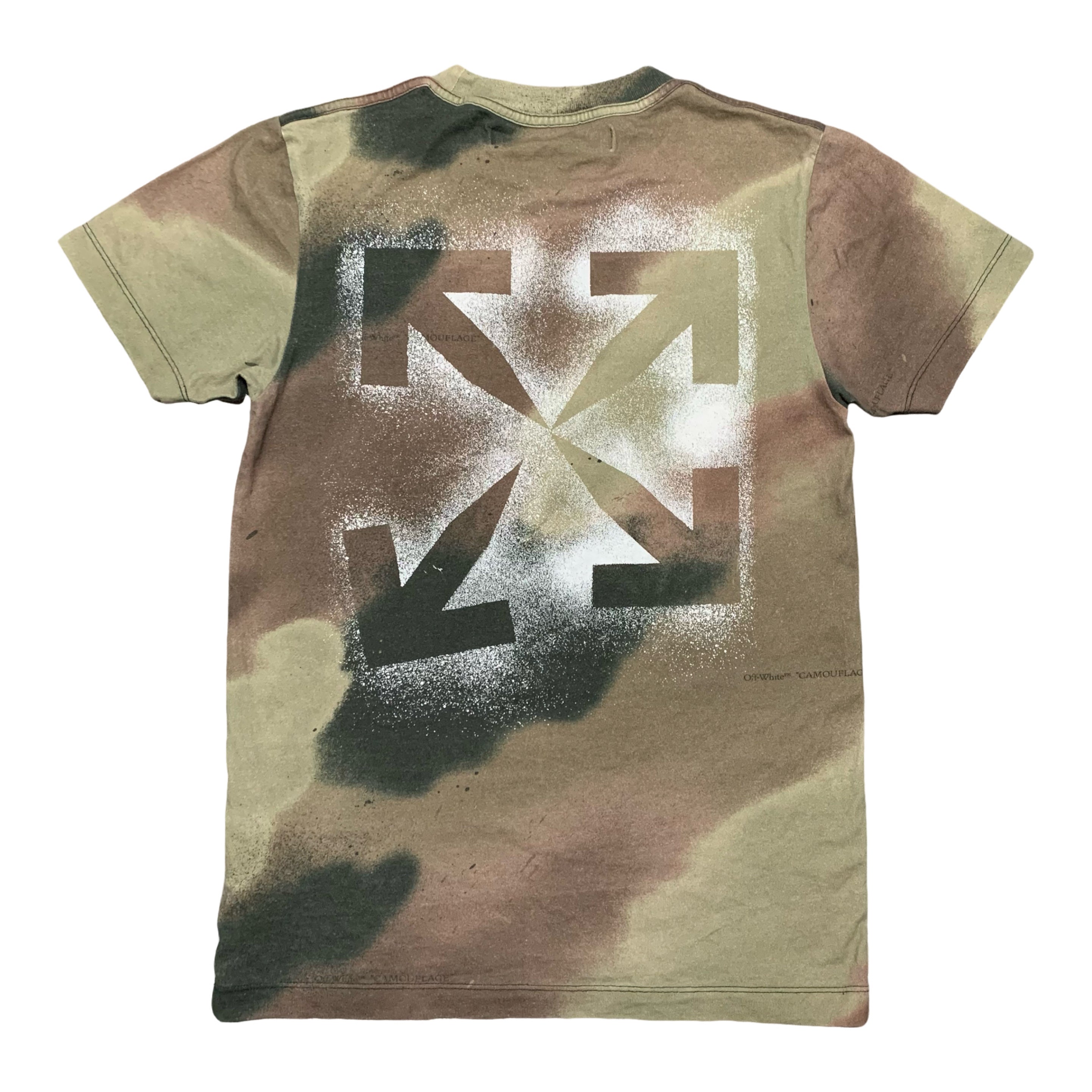 Off White XS Camouflage Stencil Arrows Tee Camo Virgil Abloh