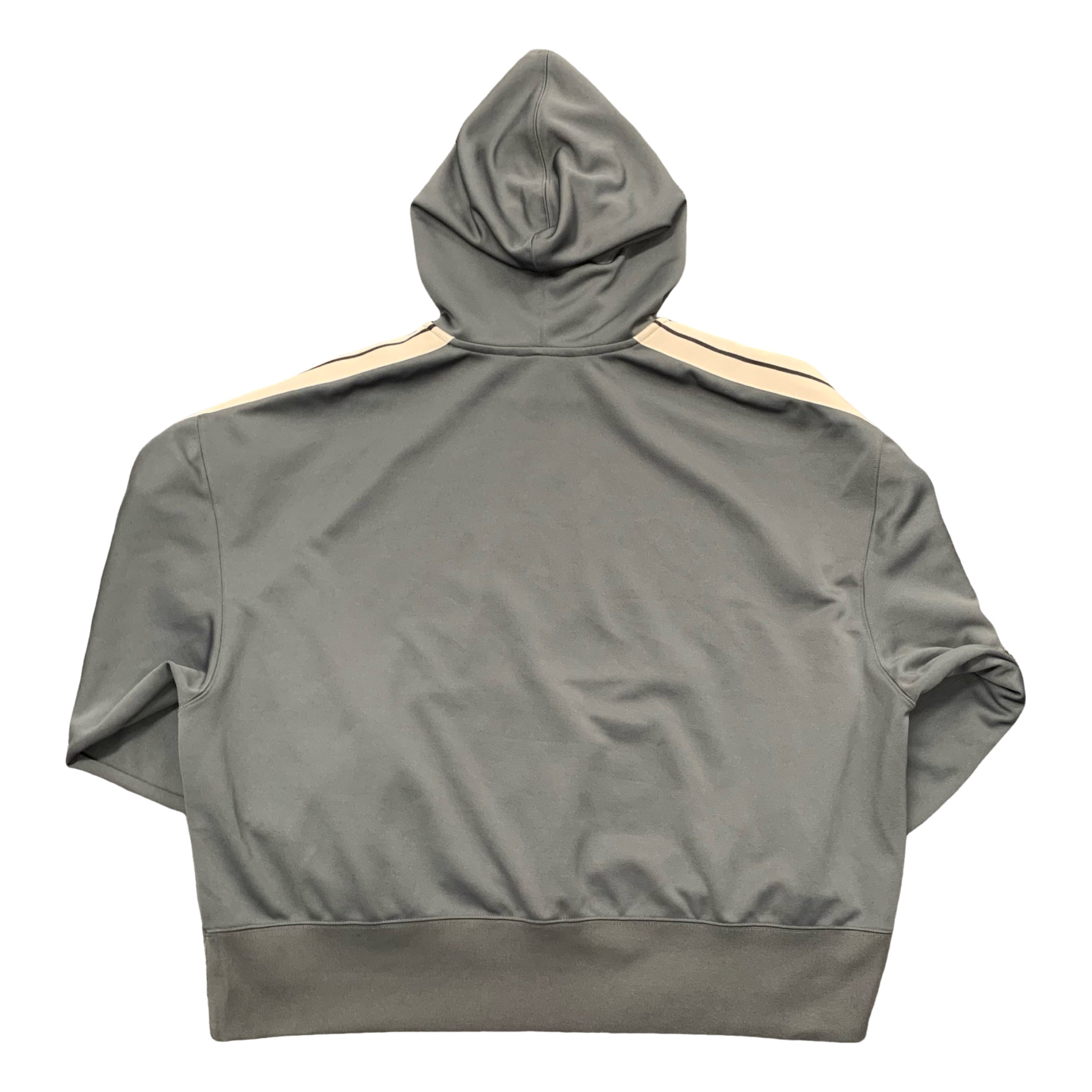 Palm Angels Large Hoodie Classic Grey Stripe Pullover Track Hoodie