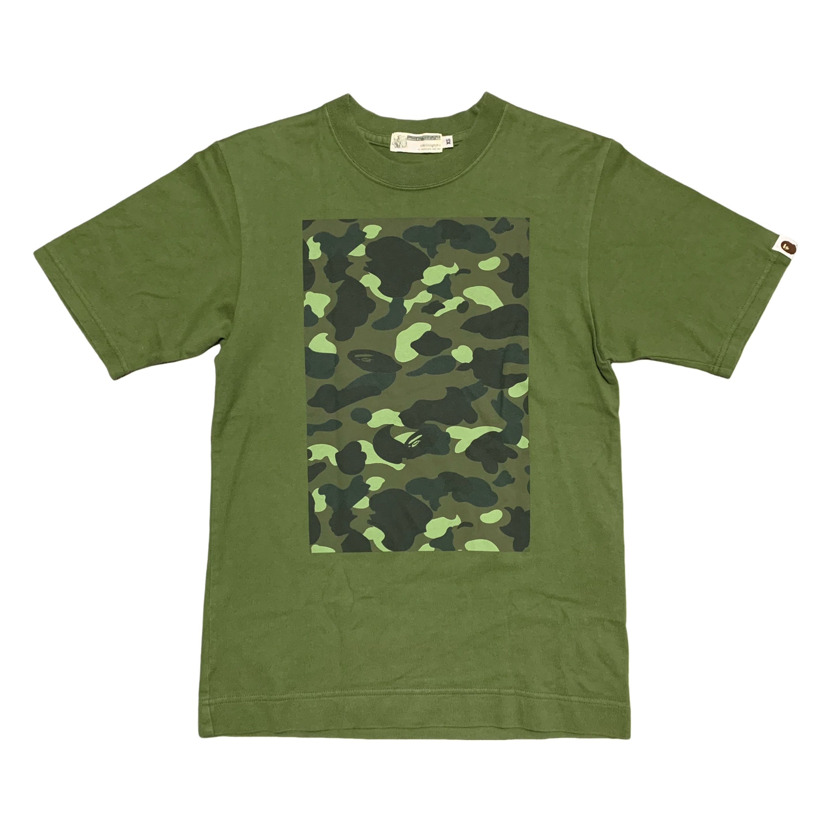 Bape XS Green 1st Camo Green Tee A Bathing Ape Vintage