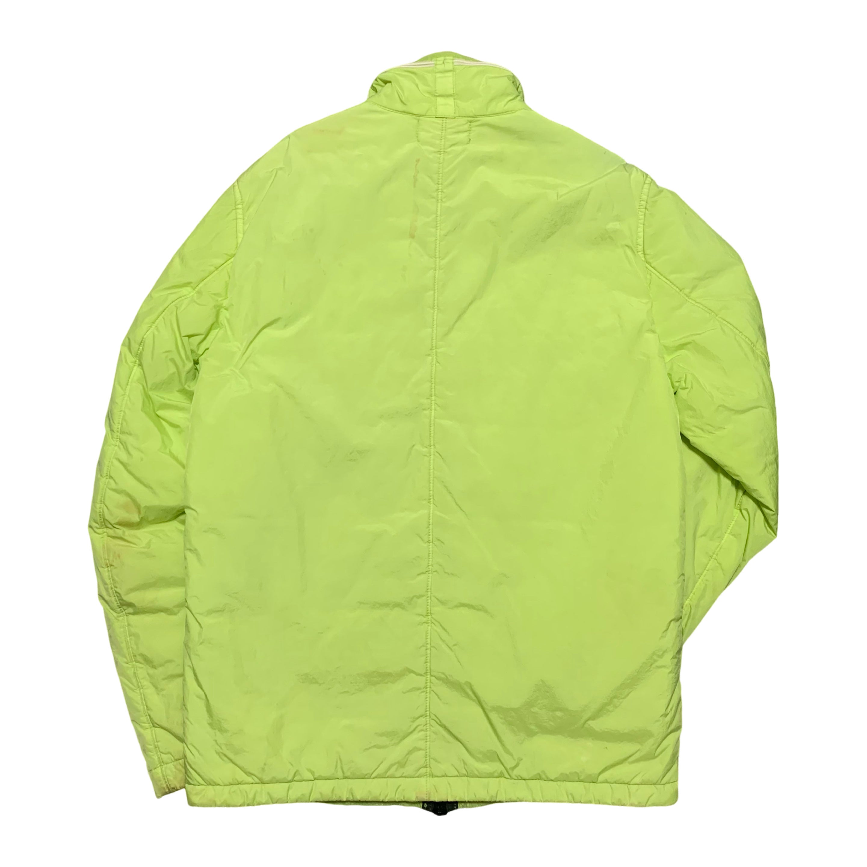 Stone Island Medium Lime Green Garment Dyed Crinkle Reps NY Jacket 2019