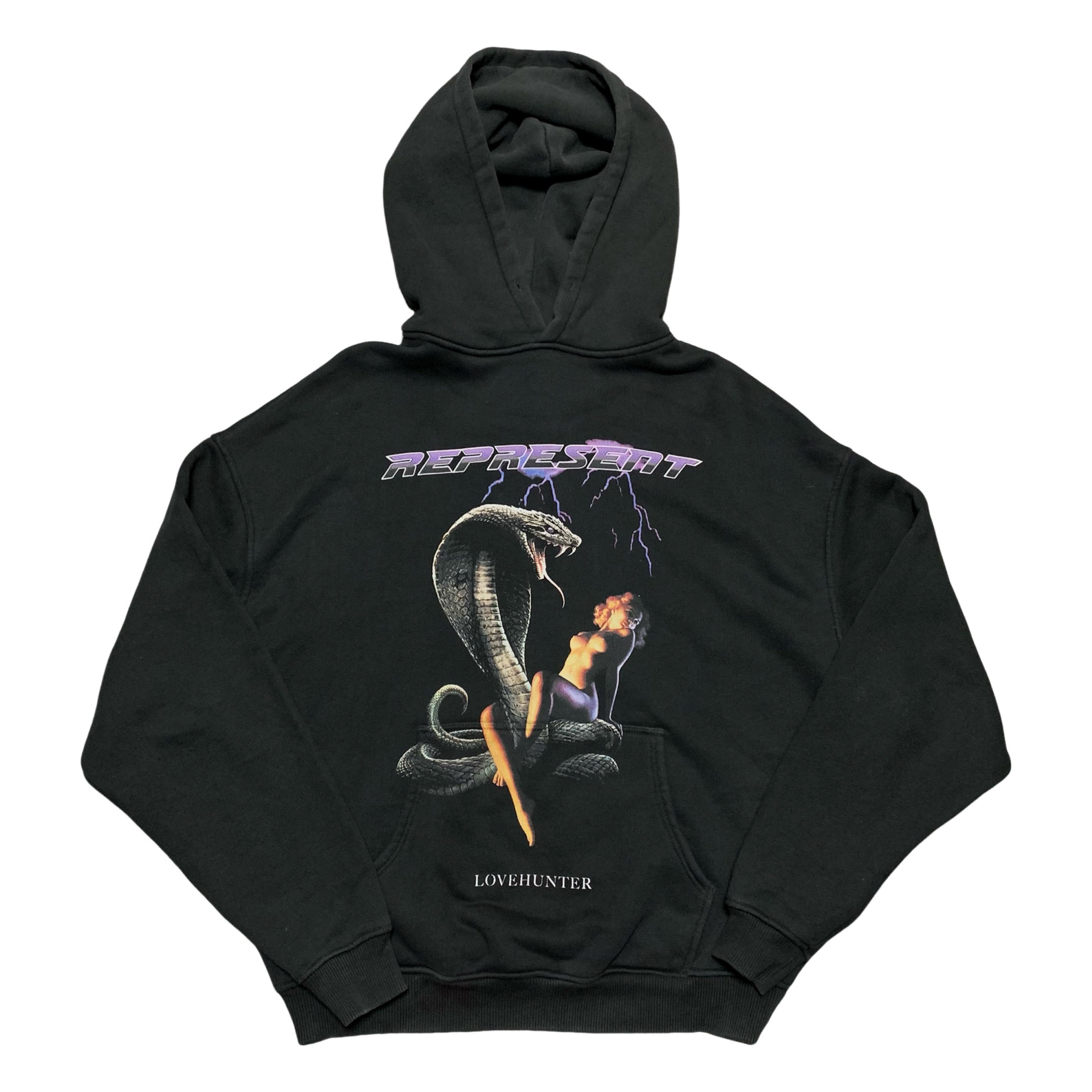 Represent Small Love Hunter Vintage Black Hoodie