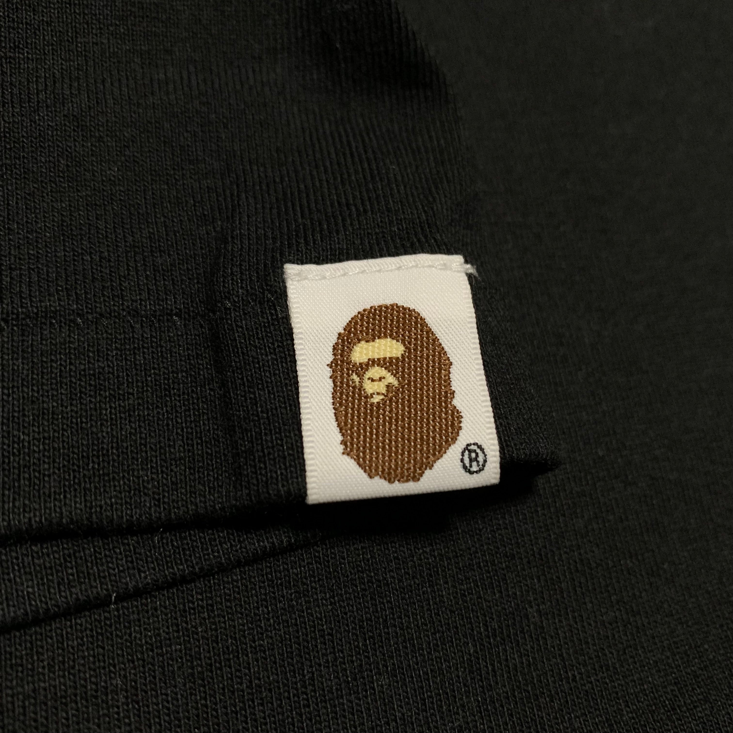 Bape Large Lighting Ape Head Black Tee A Bathing Ape