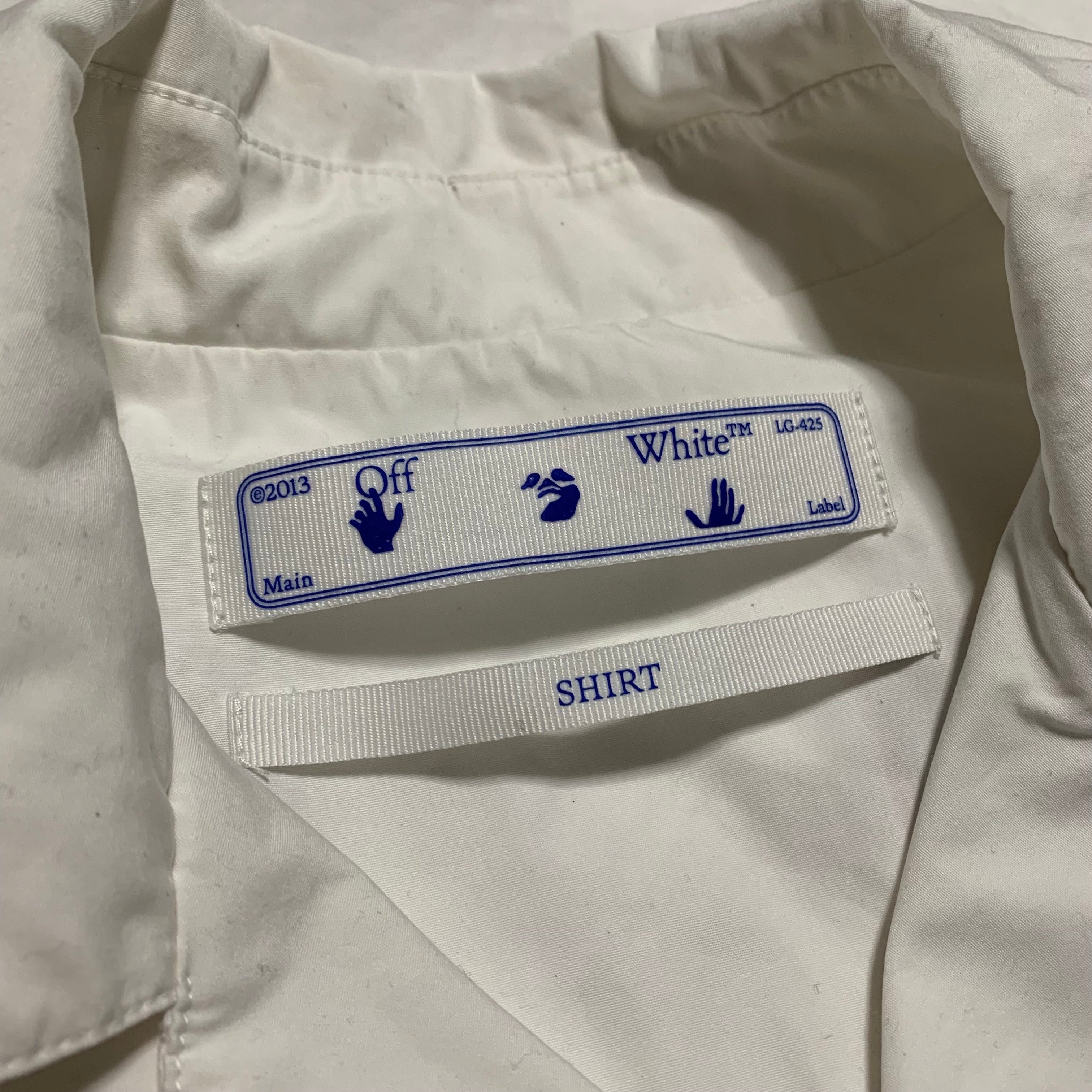 Off White Large Caravaggio Arrows Shirt White Button Short Sleeve Virgil Abloh