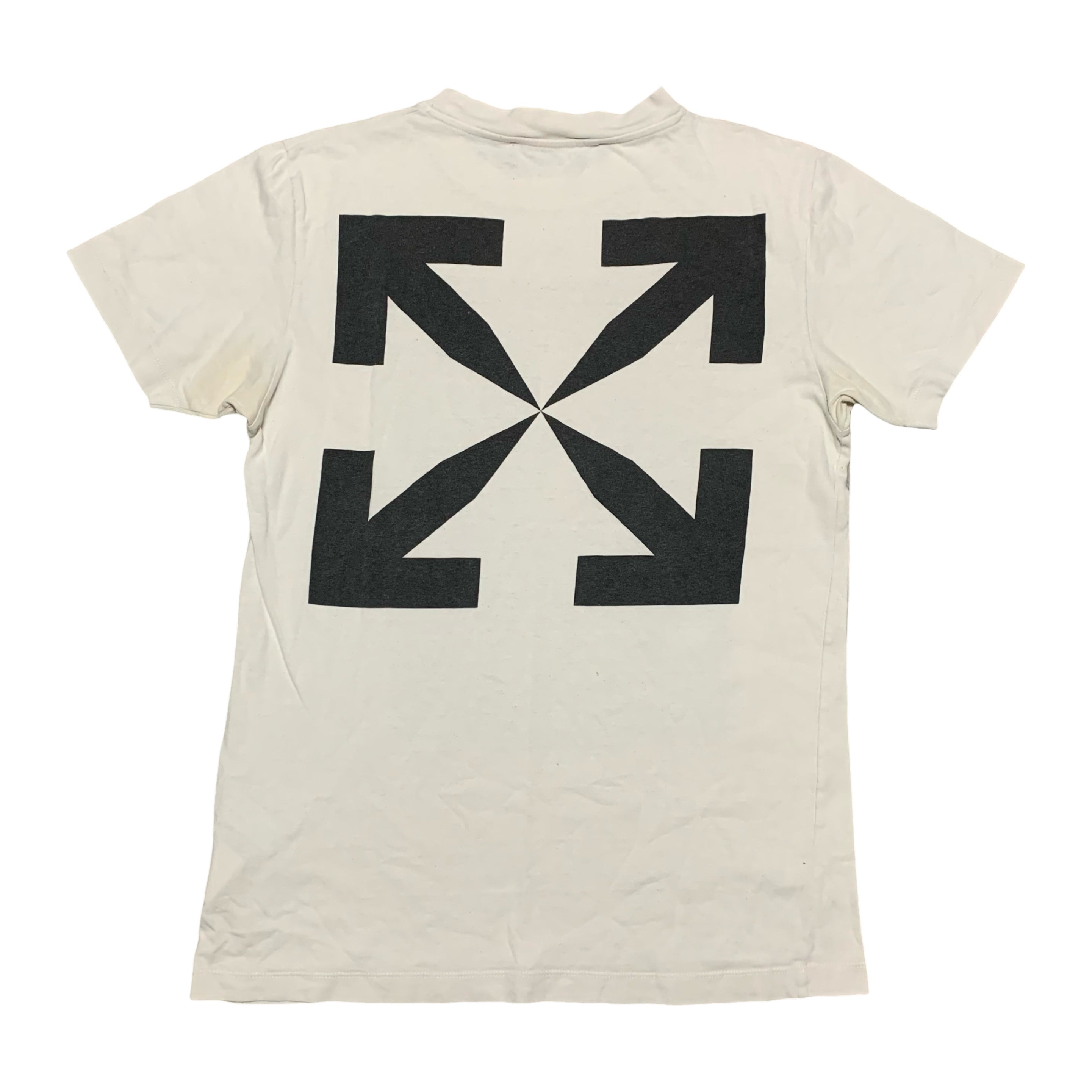 Off White Small Mona Lisa Arrows White Tee Virgil Abloh