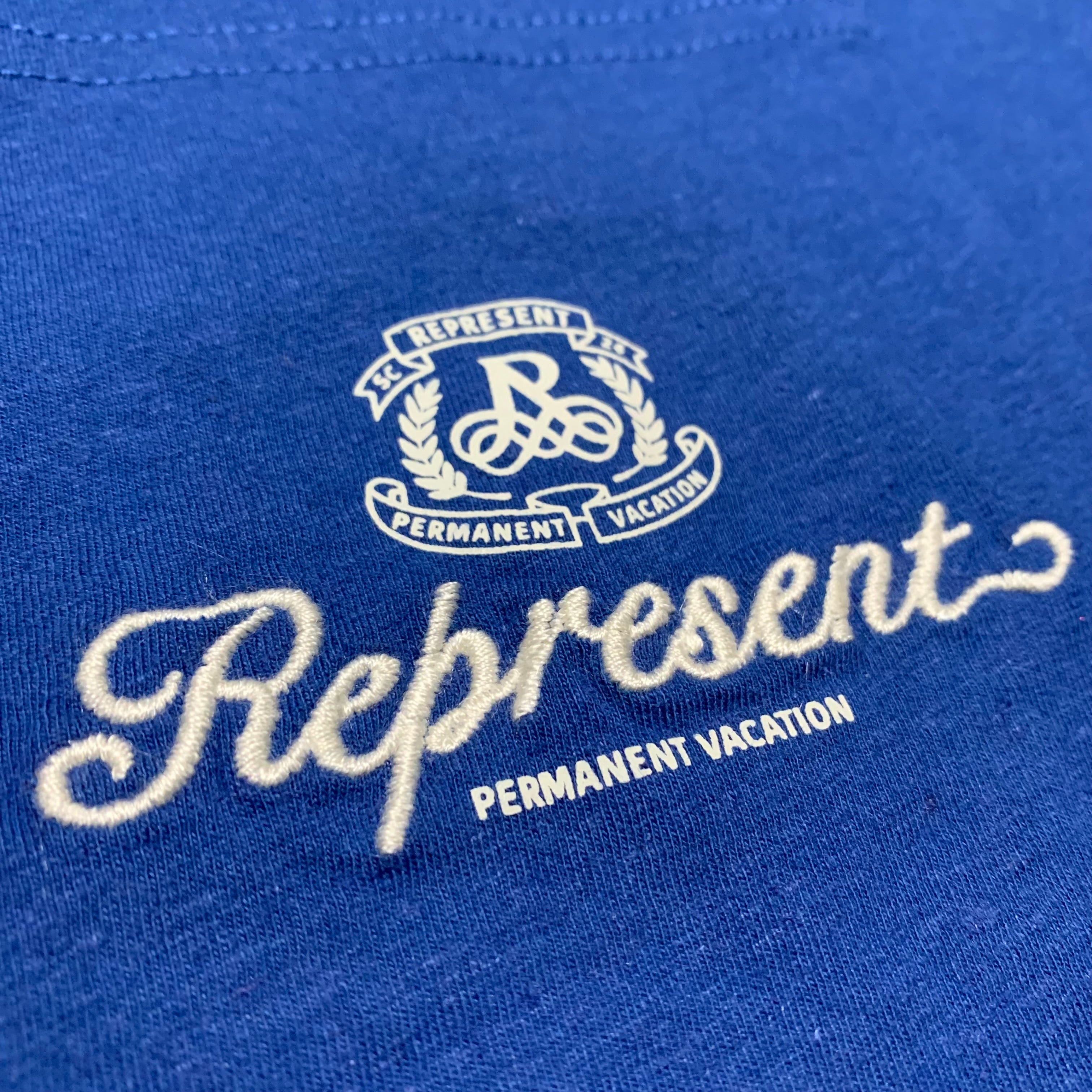 Represent XXS Permanent Vacation Royal Blue Pocket Tee