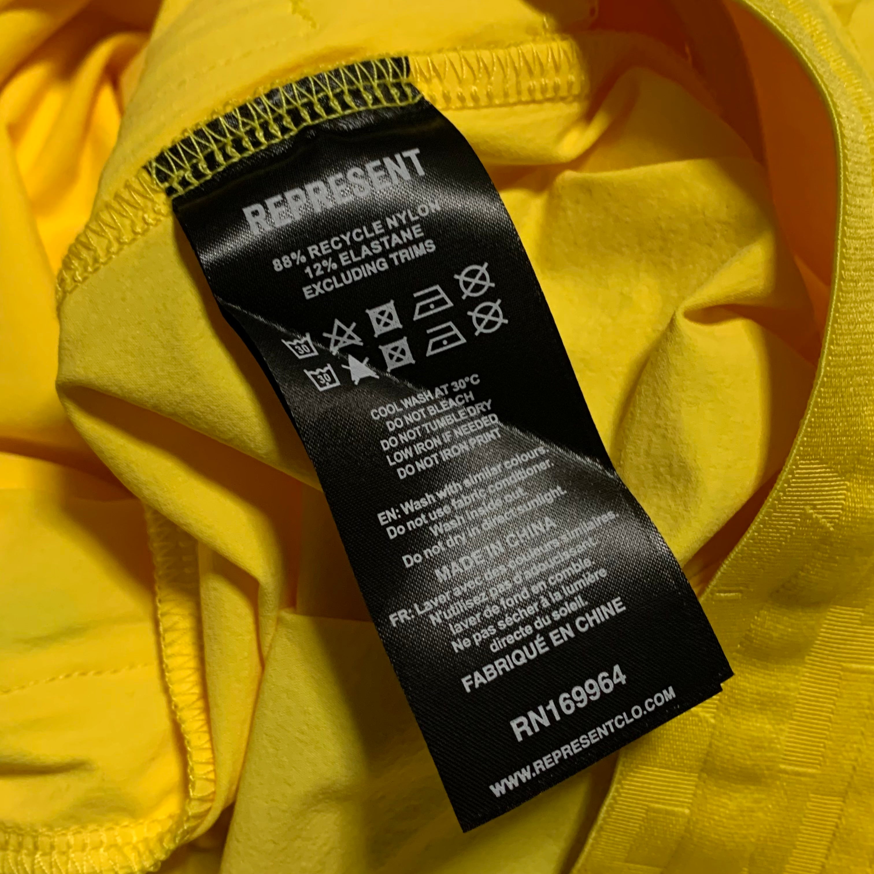 Represent XS Shorts Team 247 Fused Lemon Yellow Bottoms