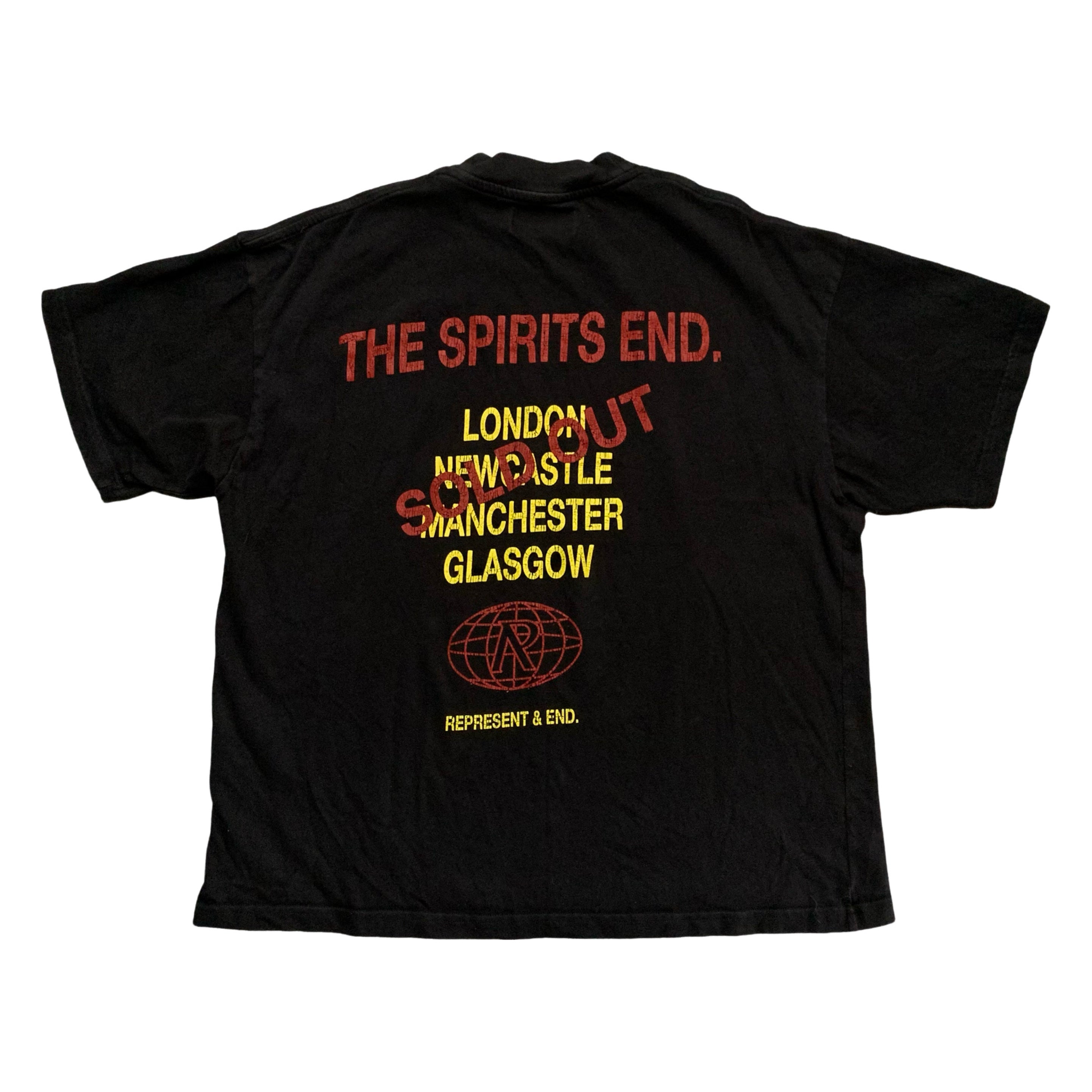 Represent Medium Manchester UK Tour Vintage Black Tee