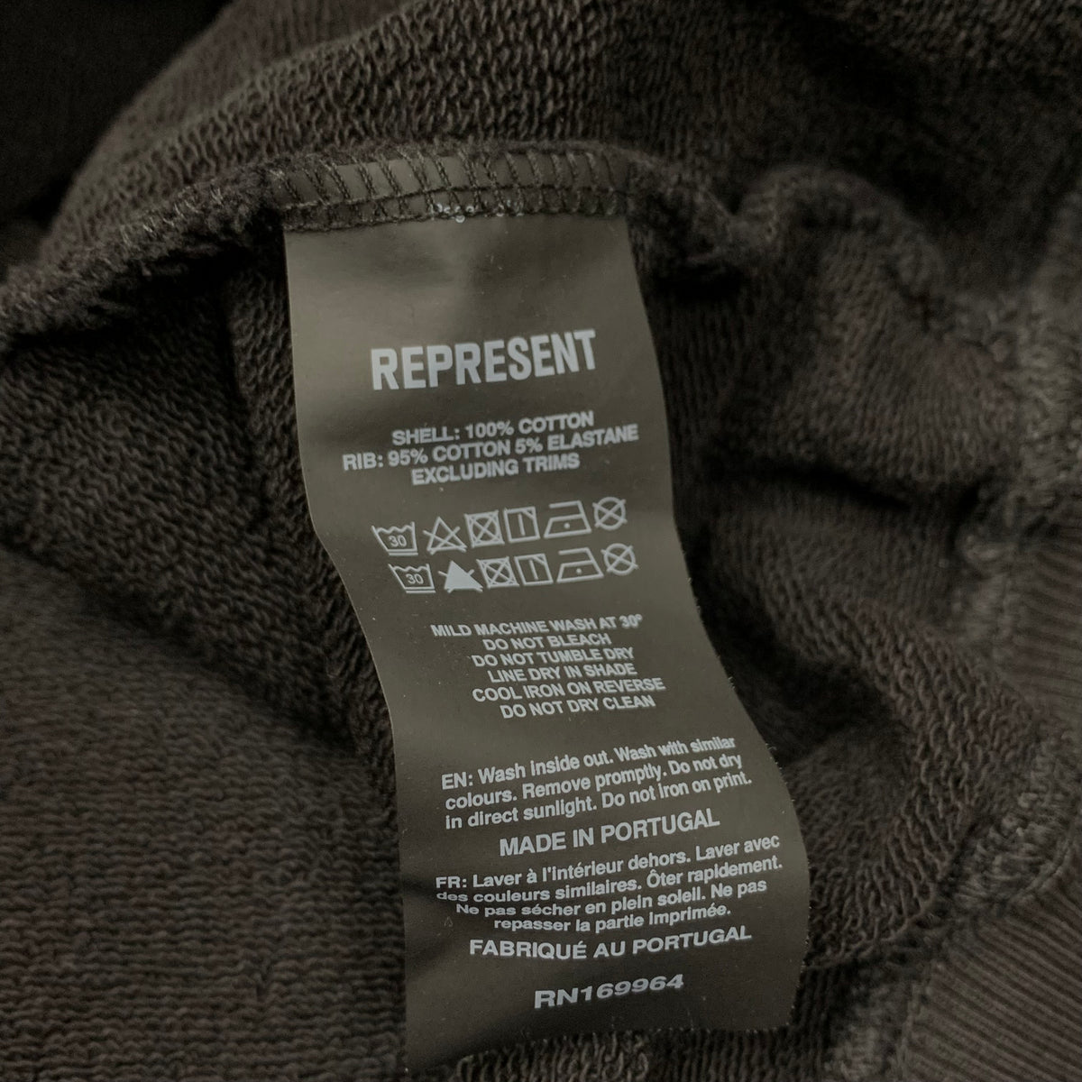Represent XS Sweatshirt Hermes Black Crewneck Godspeed