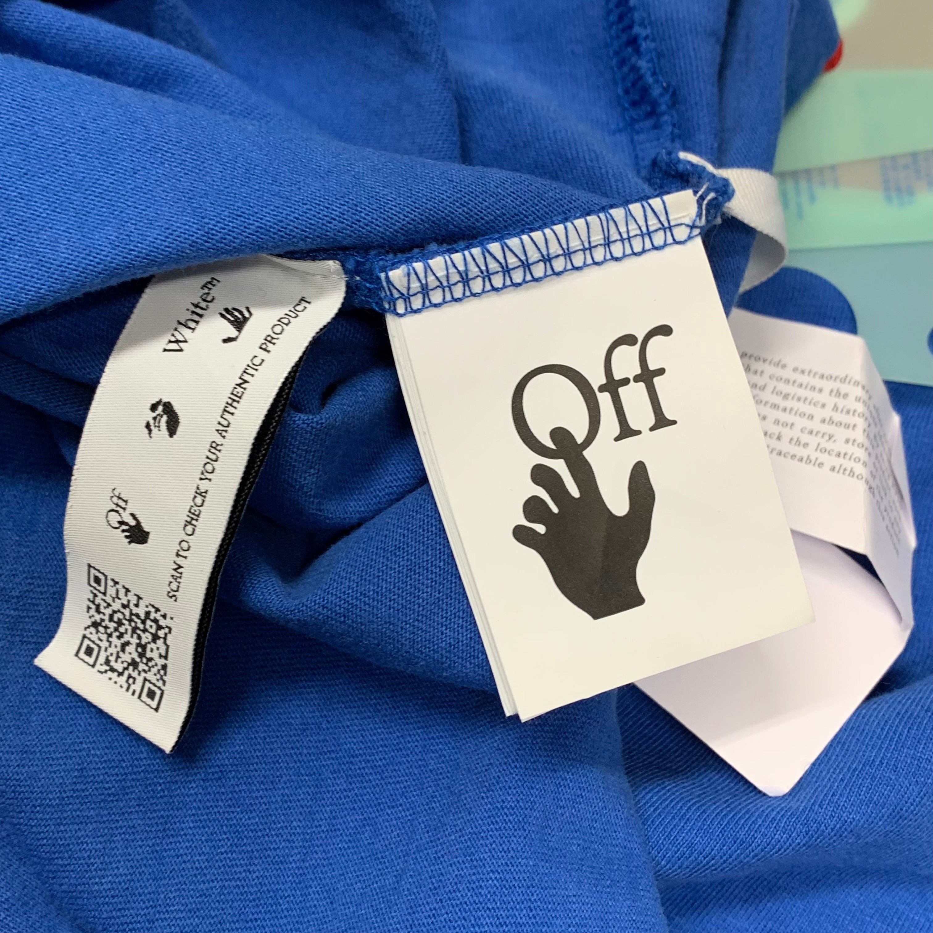 Off White Small Tee MLB Chicago Cubs Blue T-Shirt Virgil Abloh