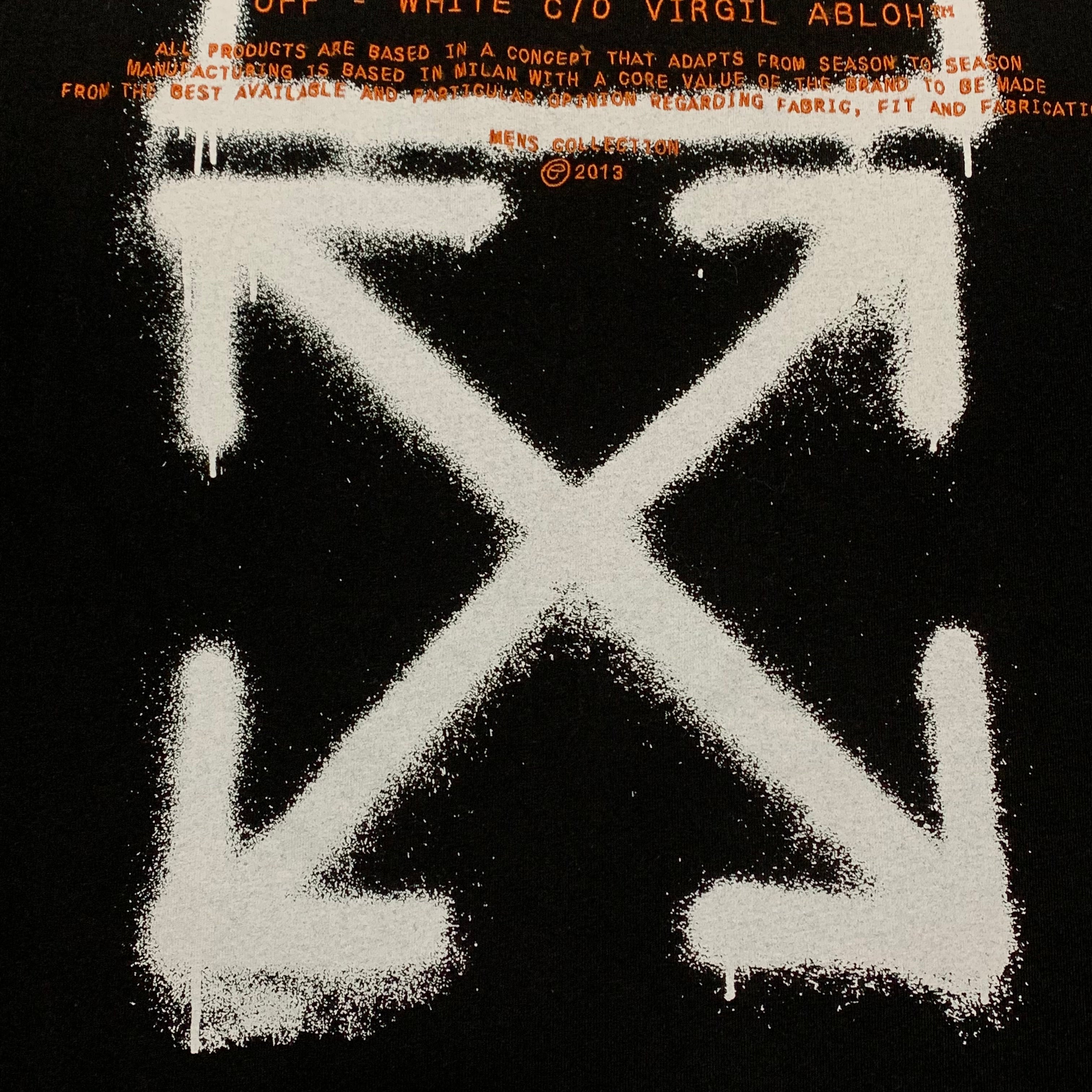 Off White Small Golden Ratio Arrows Black Tee Virgil Abloh