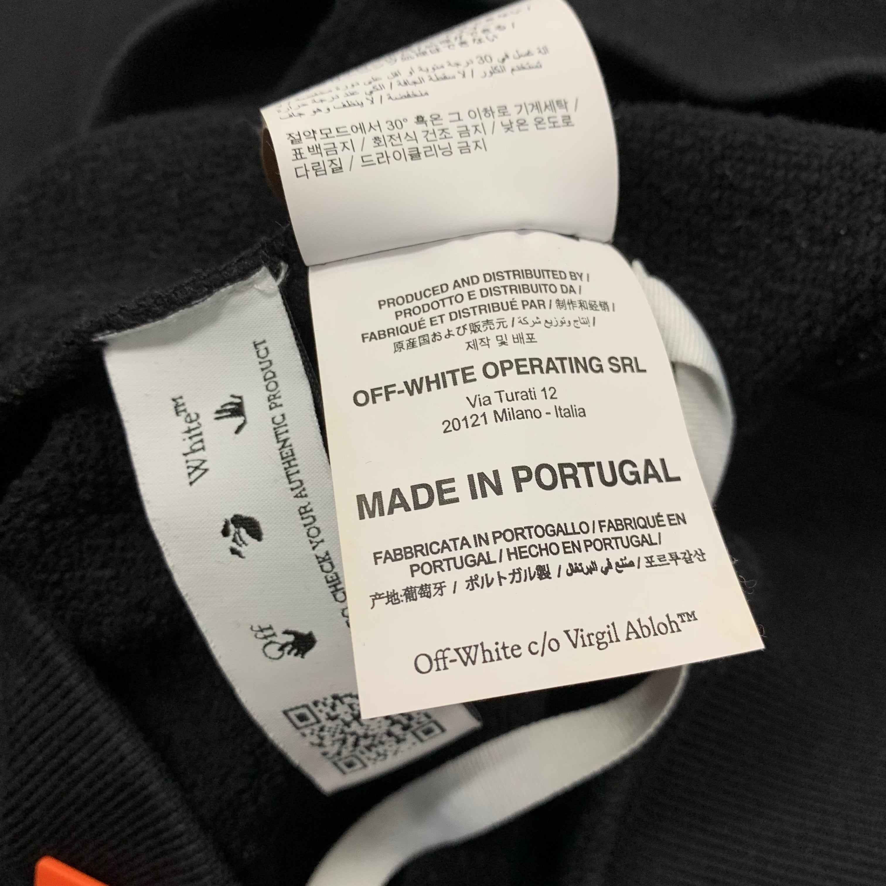 Off White Medium Degrade Arrows Black Sweatshirt Crewneck Virgil Abloh