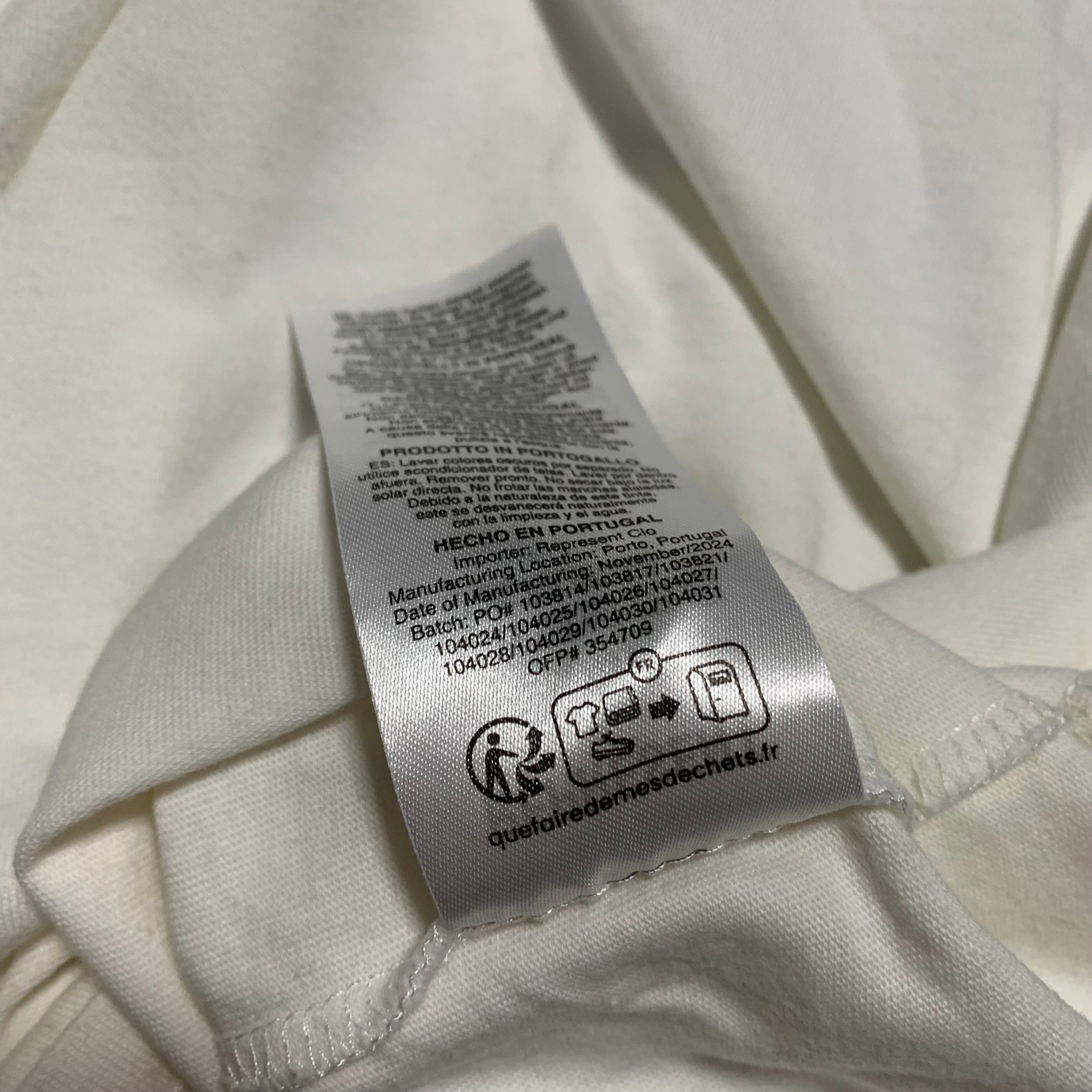 Represent XXL Crest Flat White Tee