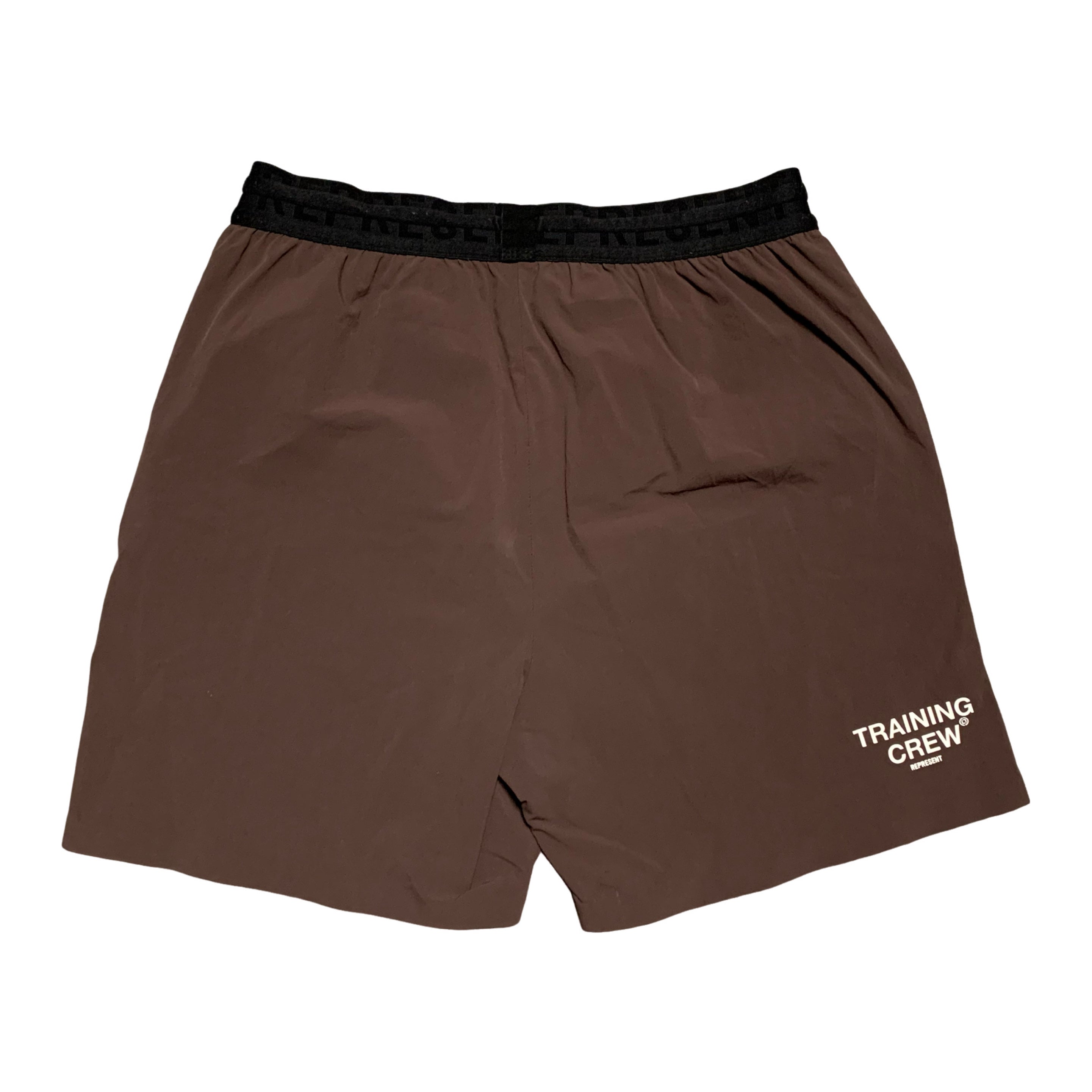 Represent XS Shorts 247 Brown Training Crew Bottoms