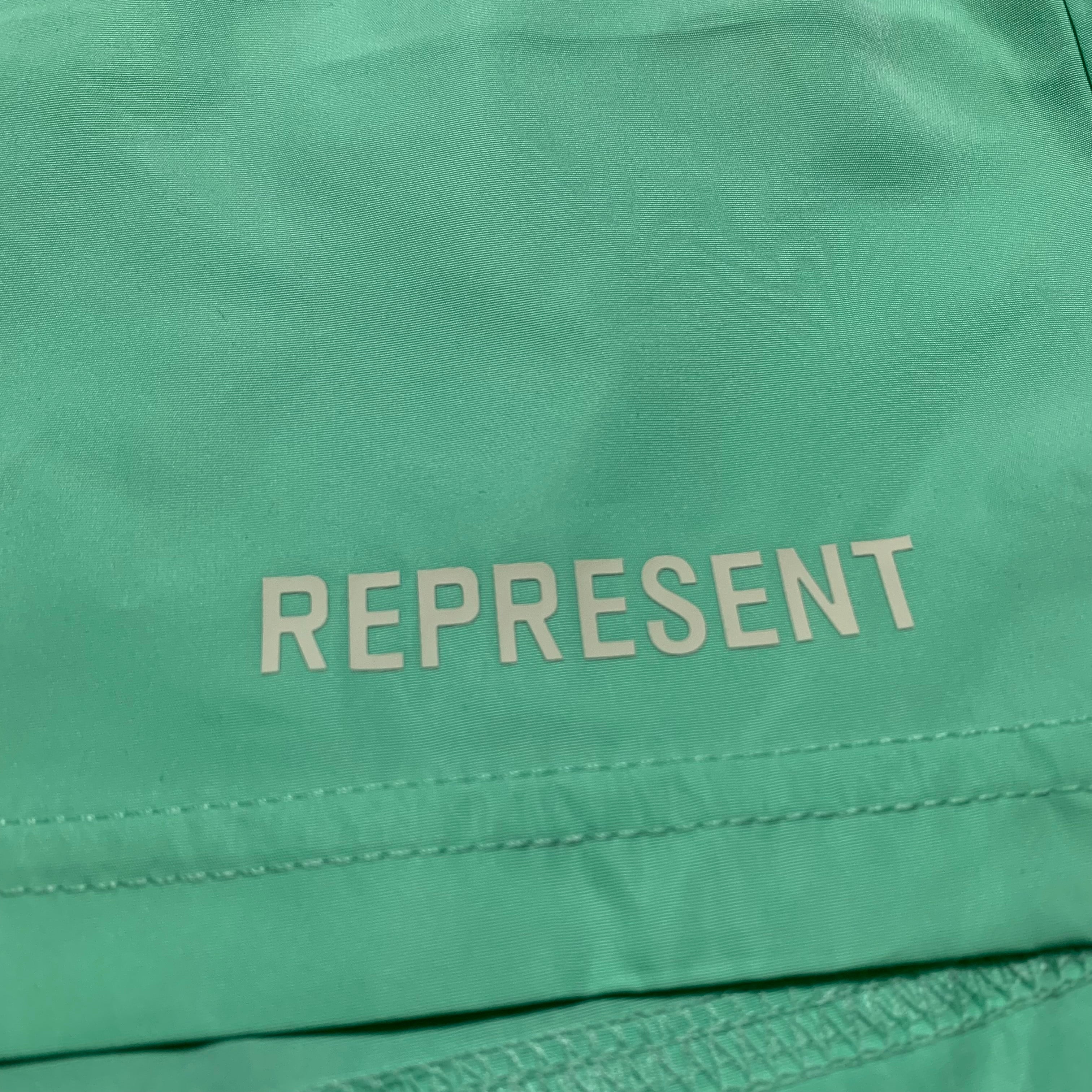 Represent Large Swim Shorts Electric Mint Green