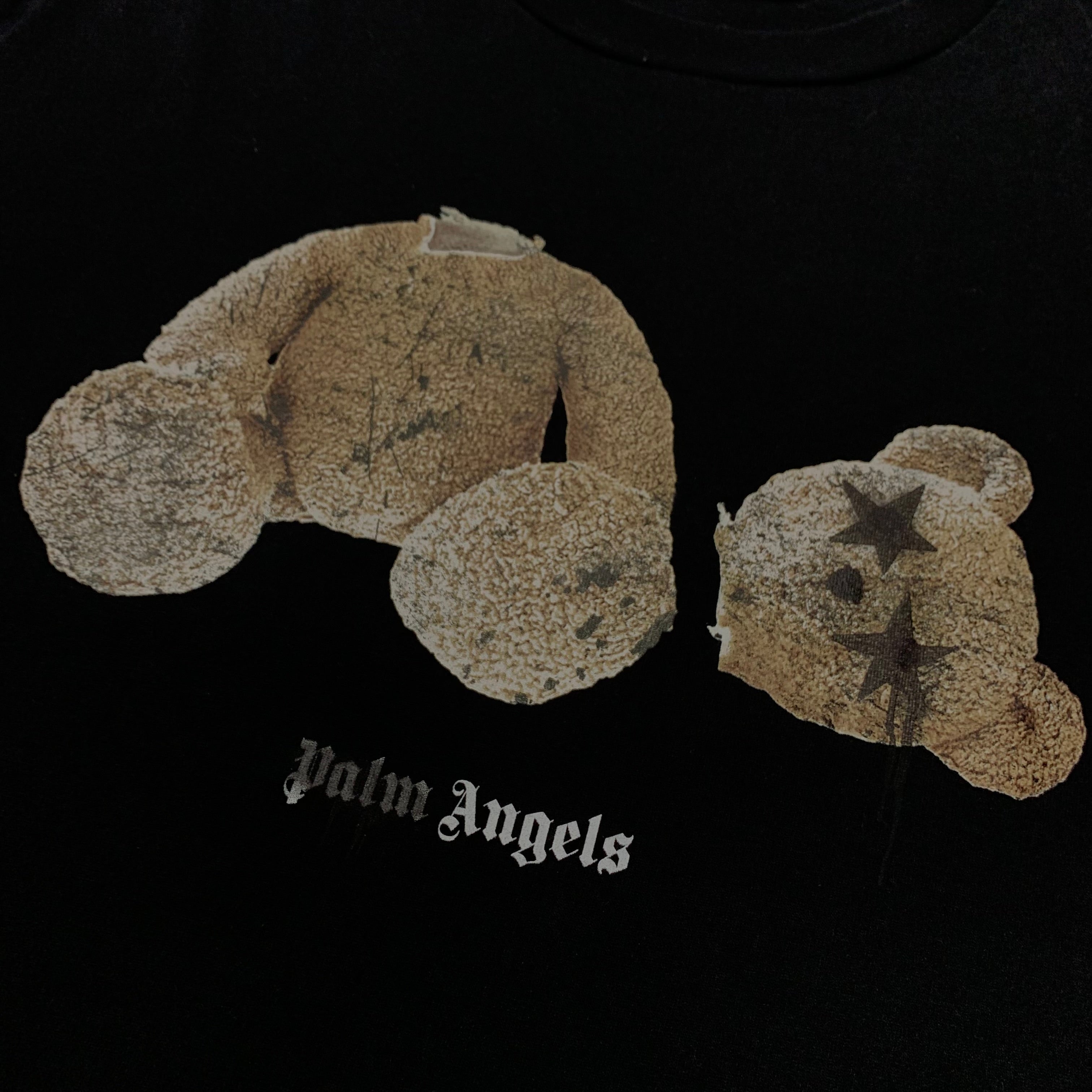 Palm Angels Medium Tee Bear Sprayed Graffiti Black T-Shirt