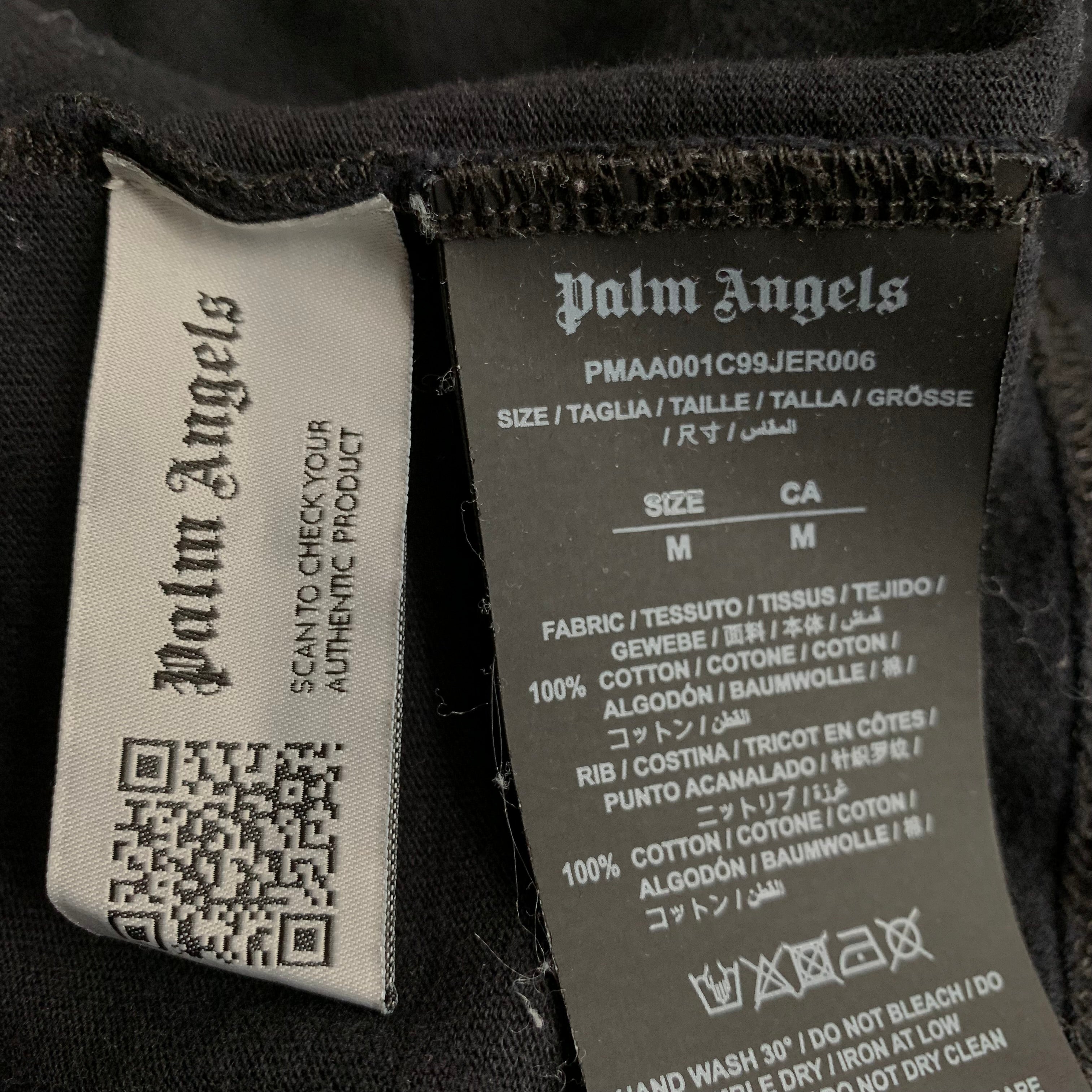 Palm Angels Medium Tee Milano Sprayed Black T-Shirt