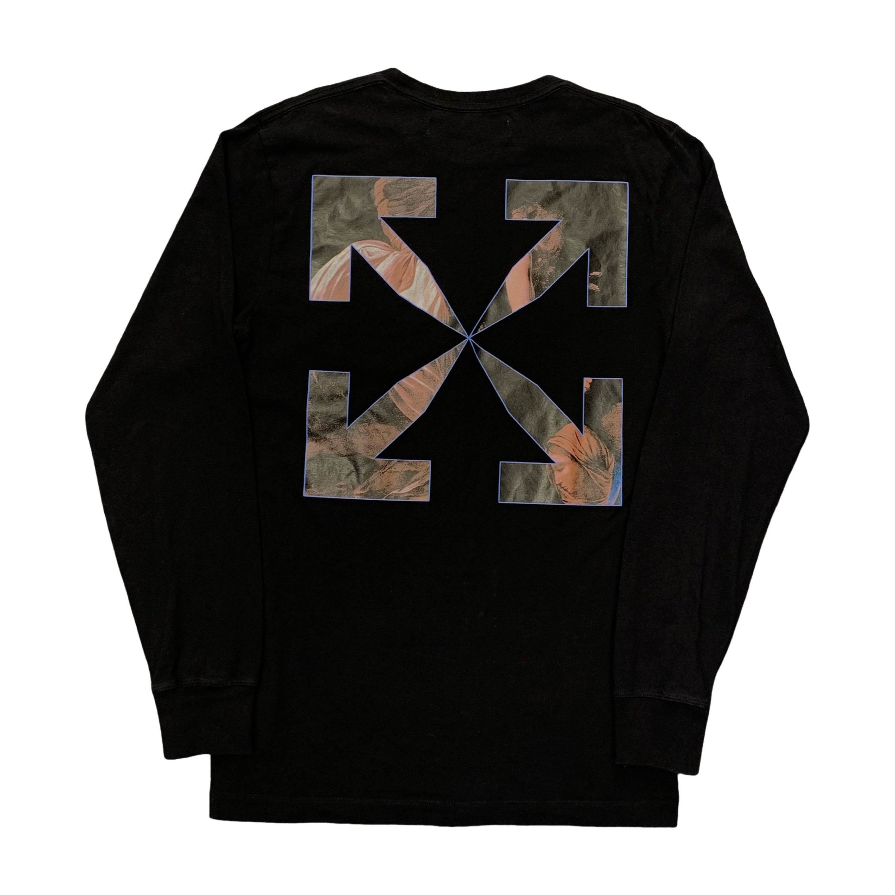 Off White Small Long Sleeve Caravaggio Arrows Black T-Shirt Virgil Abloh