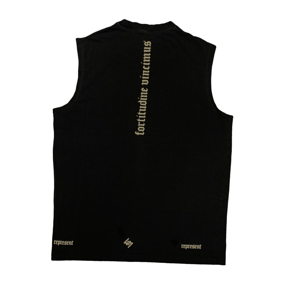 Represent XS Tank Top 247 On A Mission Jet Black Sleeveless Top