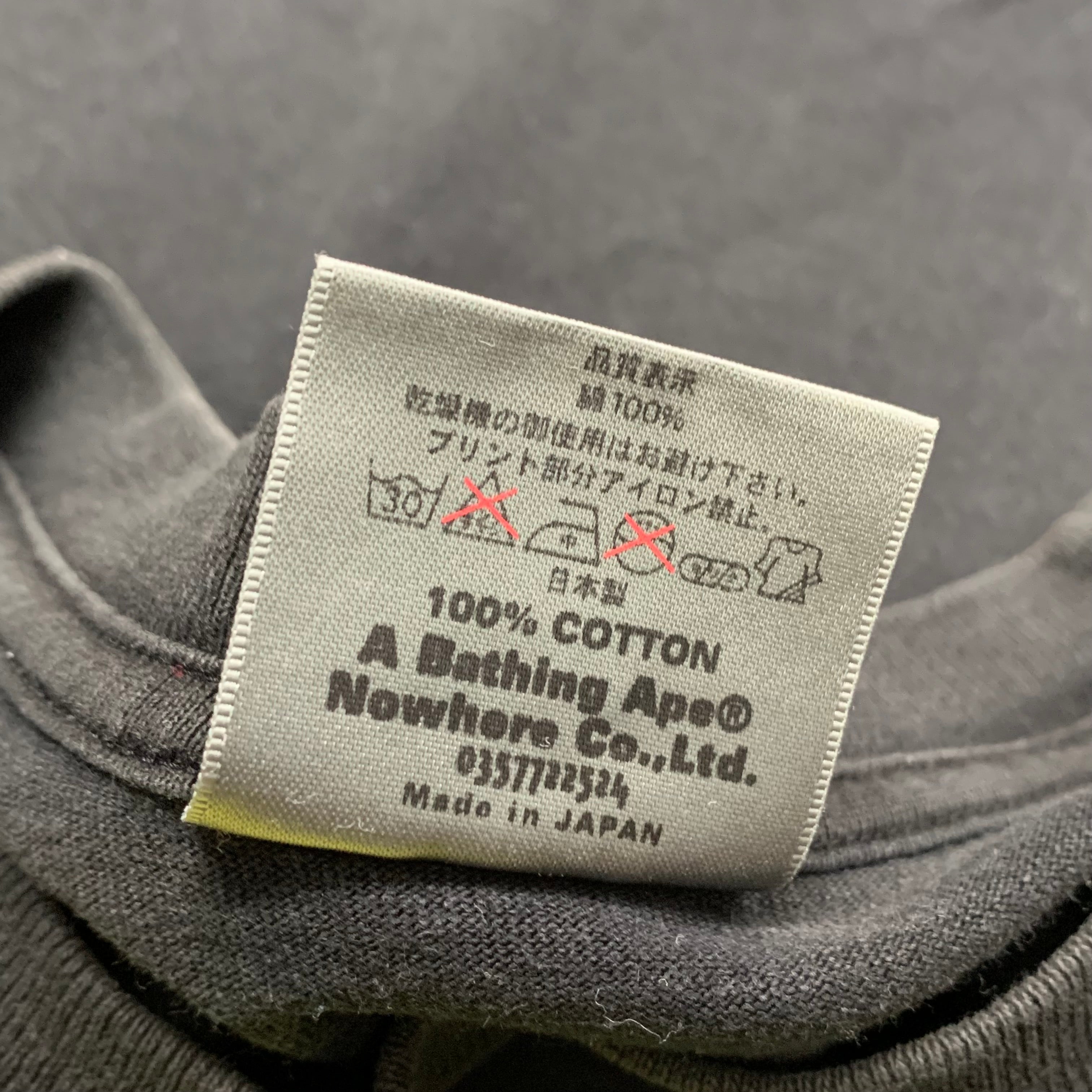 Bape Medium Tee Big Ape Head Black T-Shirt A Bathing Ape Vintage 90s