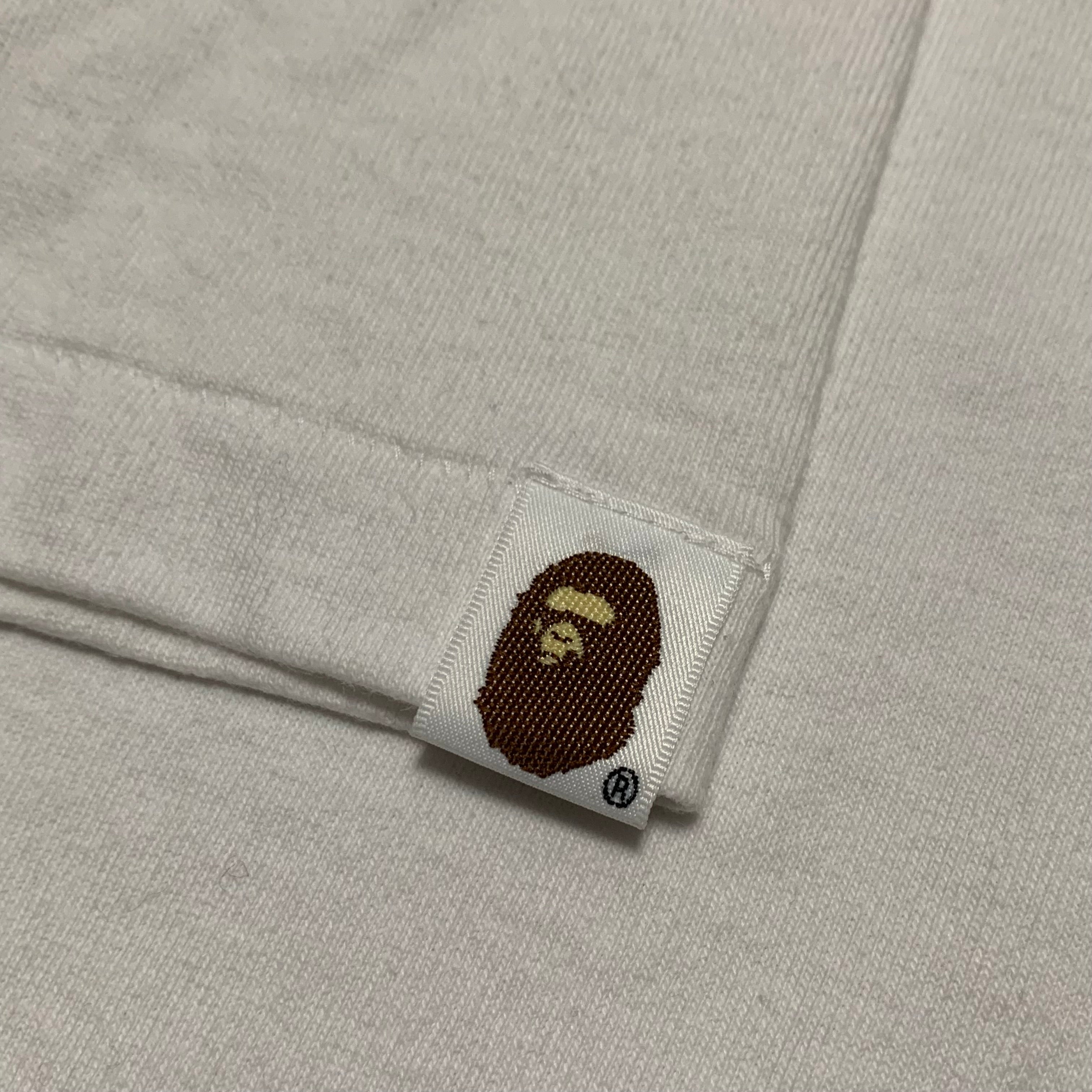Bape Large Side Shark Camo White Tee A Bathing Ape